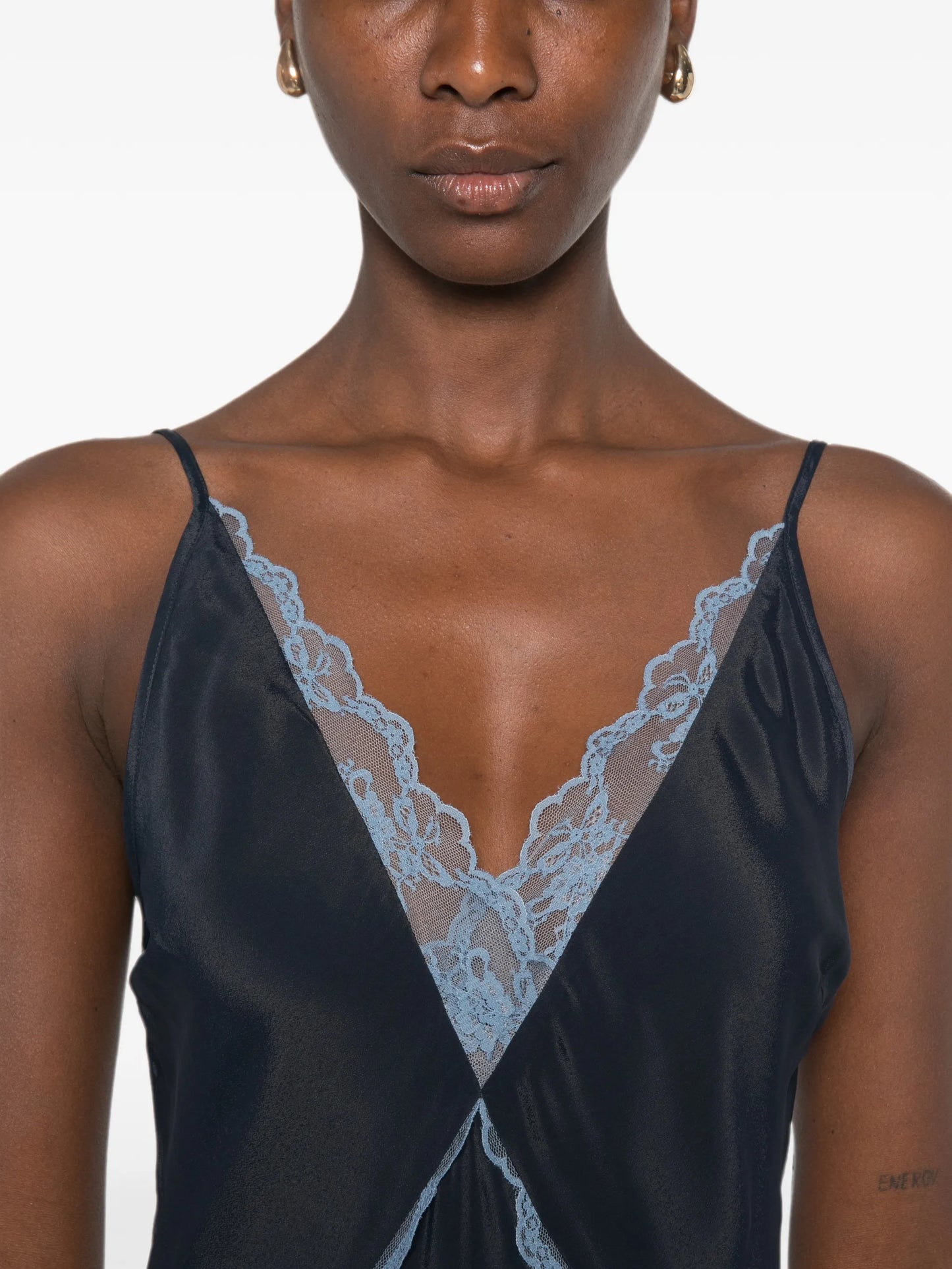 Elsie lace-trim maxi dress