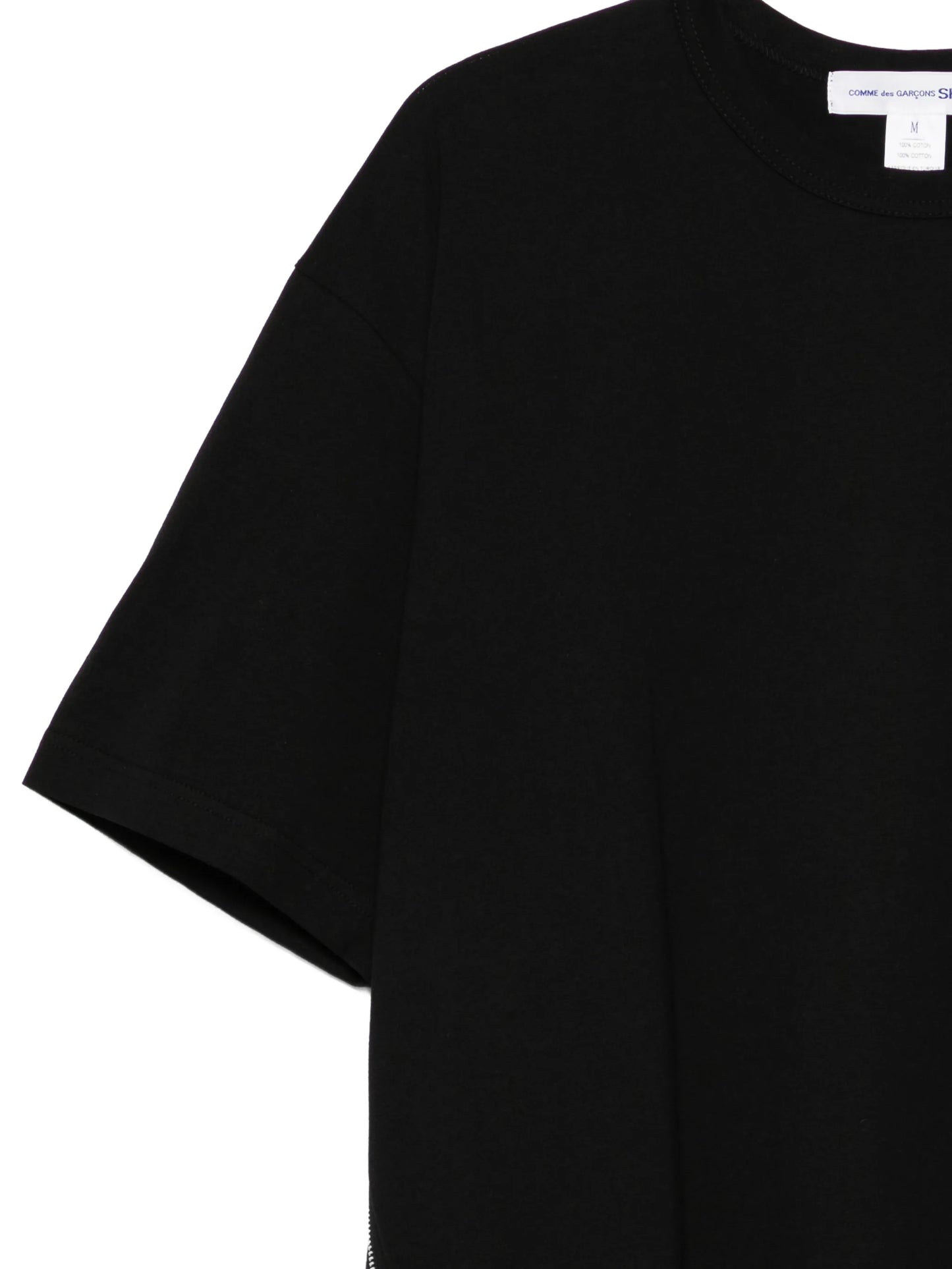 zip cotton T-shirt