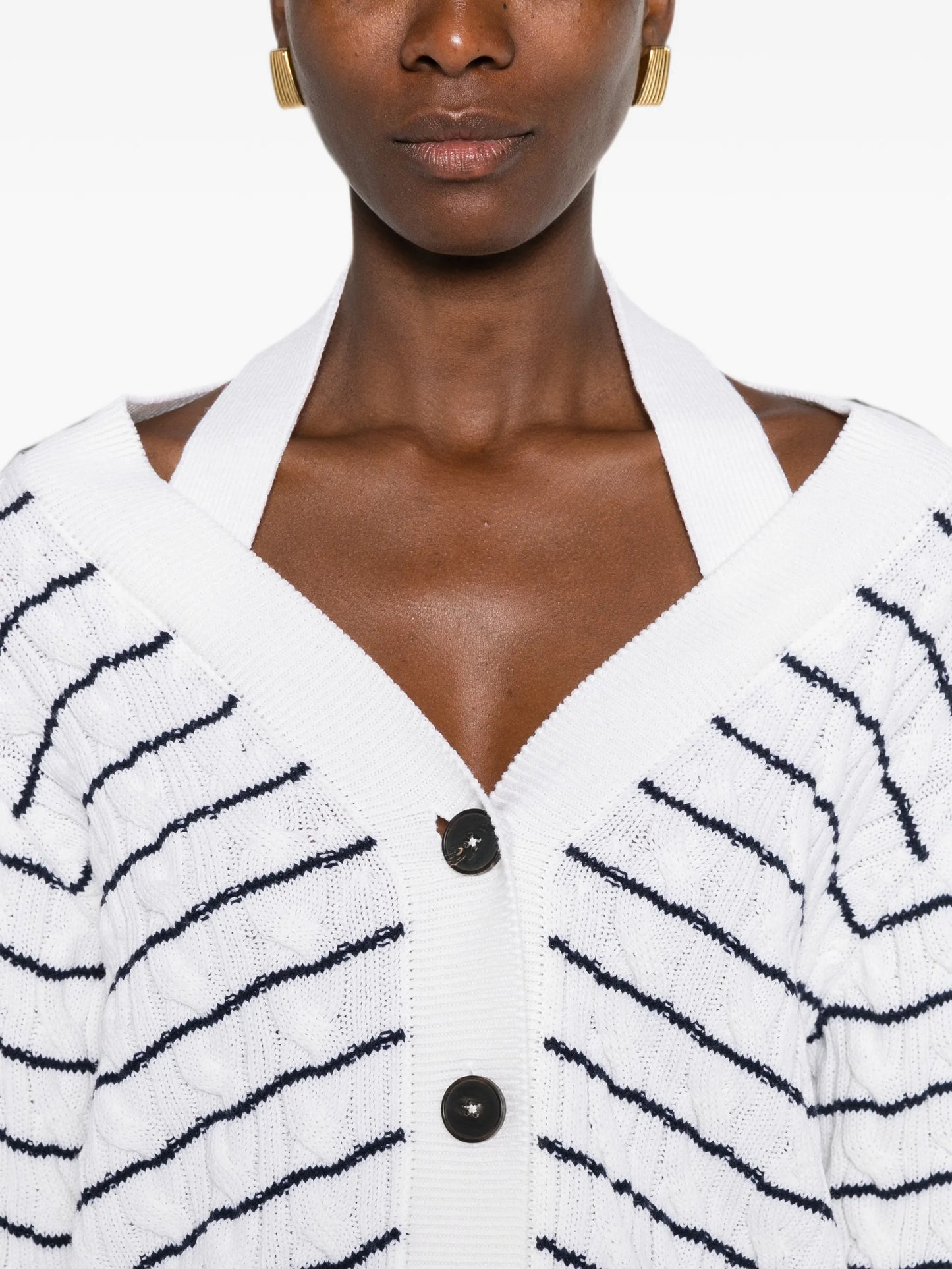 striped cardigan