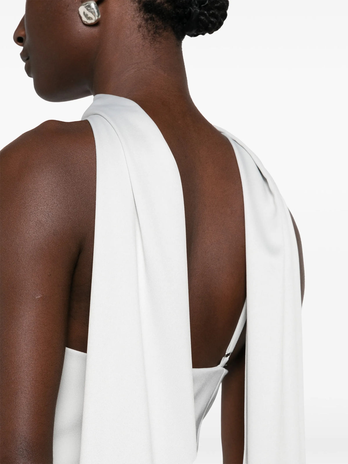 the Cece maxi dress in silver