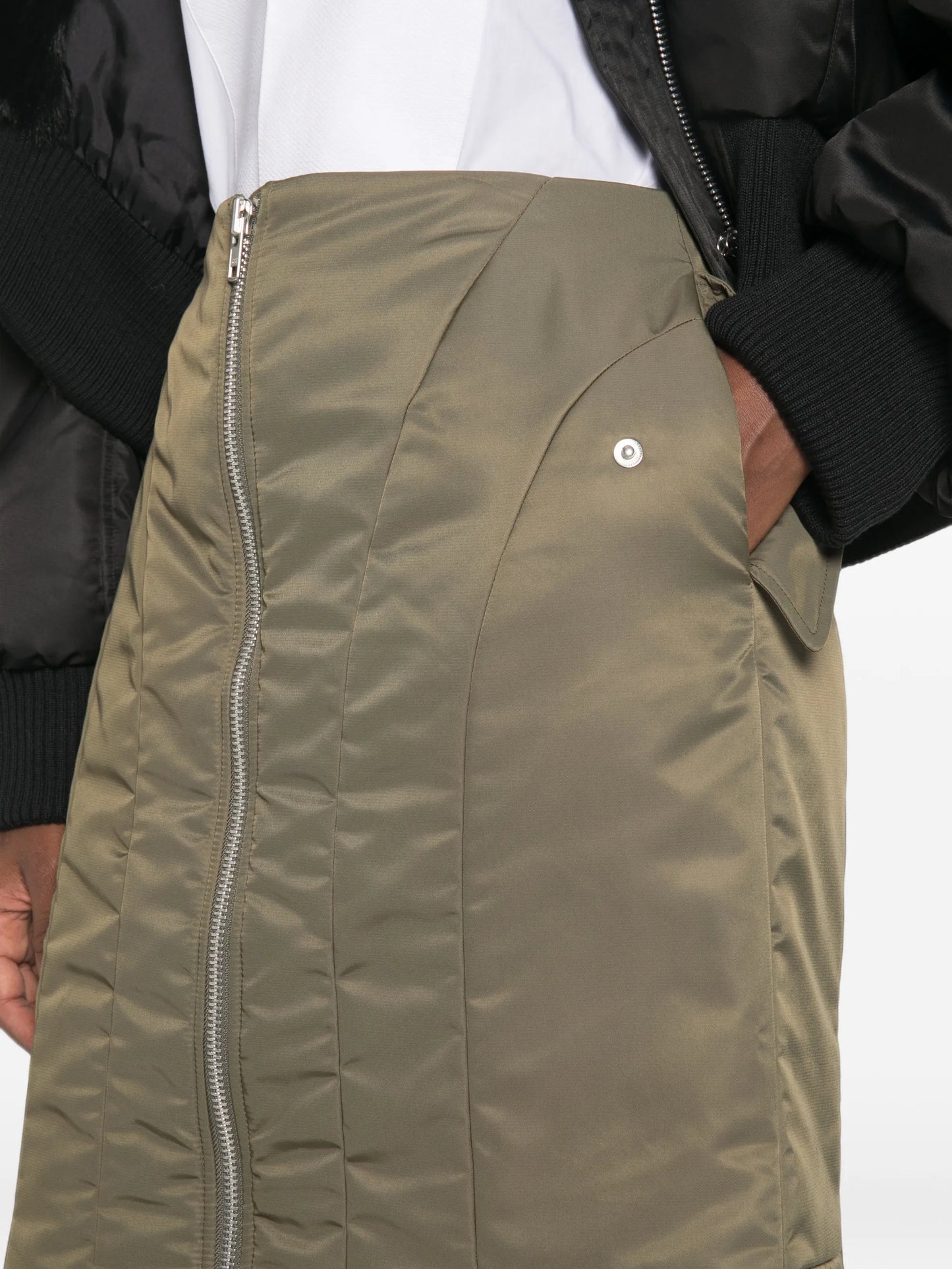 padded midi skirt