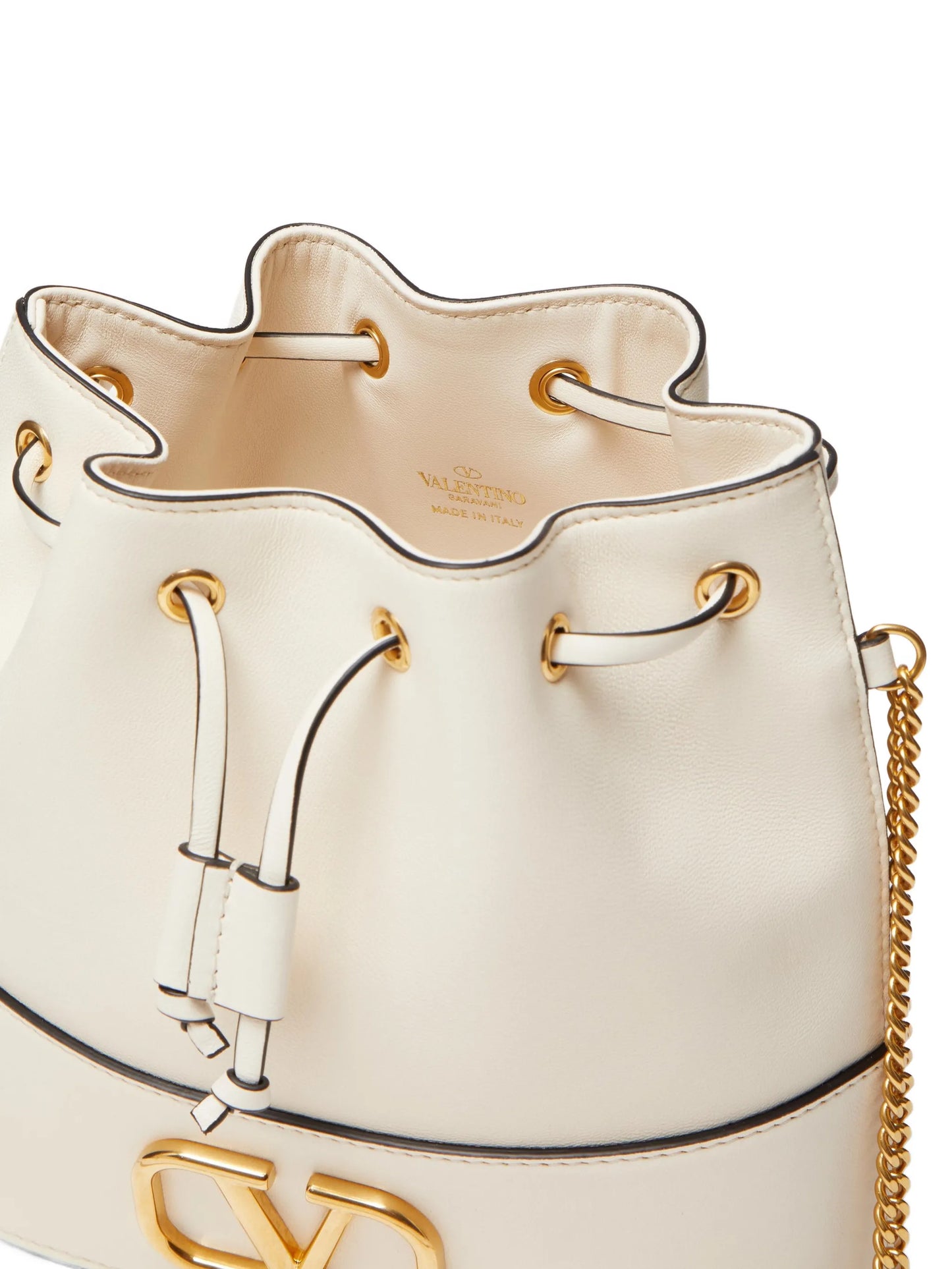 mini VLogo signature bucket bag in nappa leather
