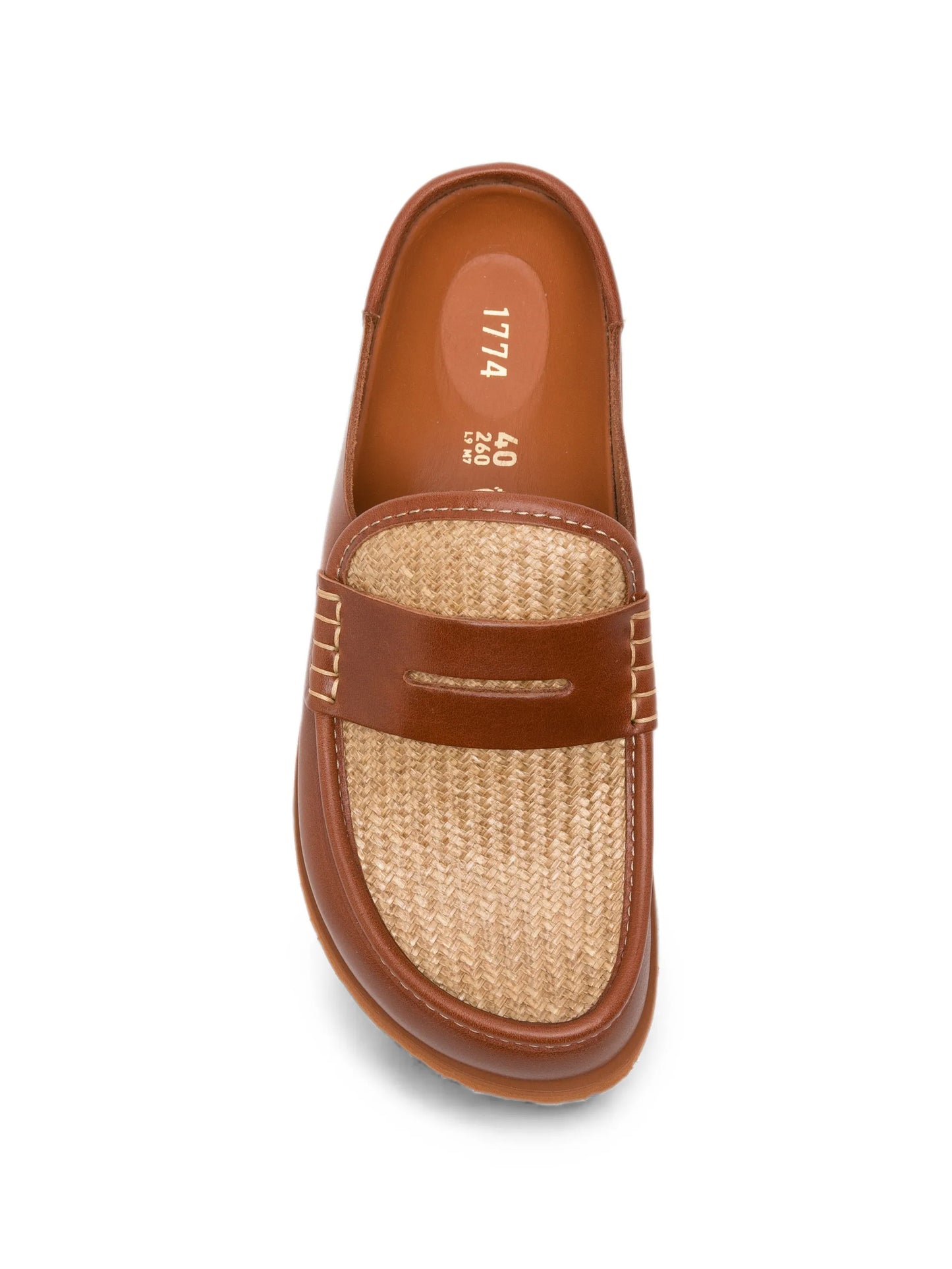 Naples raffia-panel mules