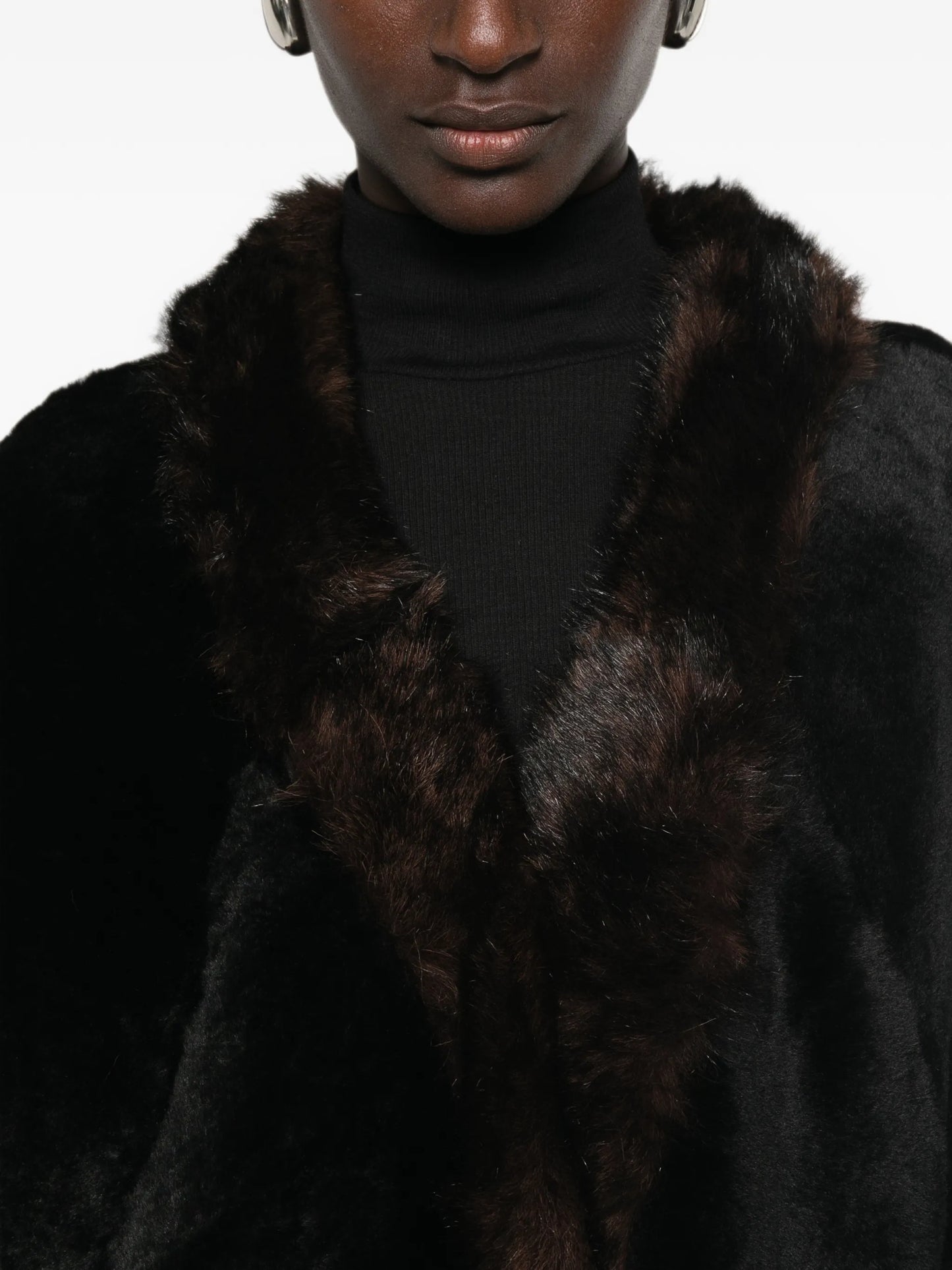 Olympe leather shawl