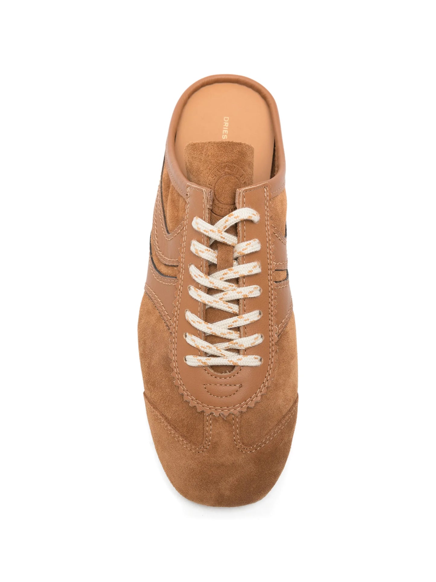 leather-trim suede sneakers