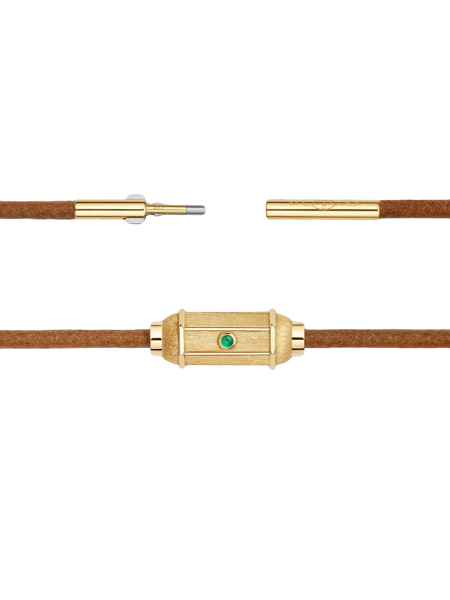 Micro Lasso emerald necklace