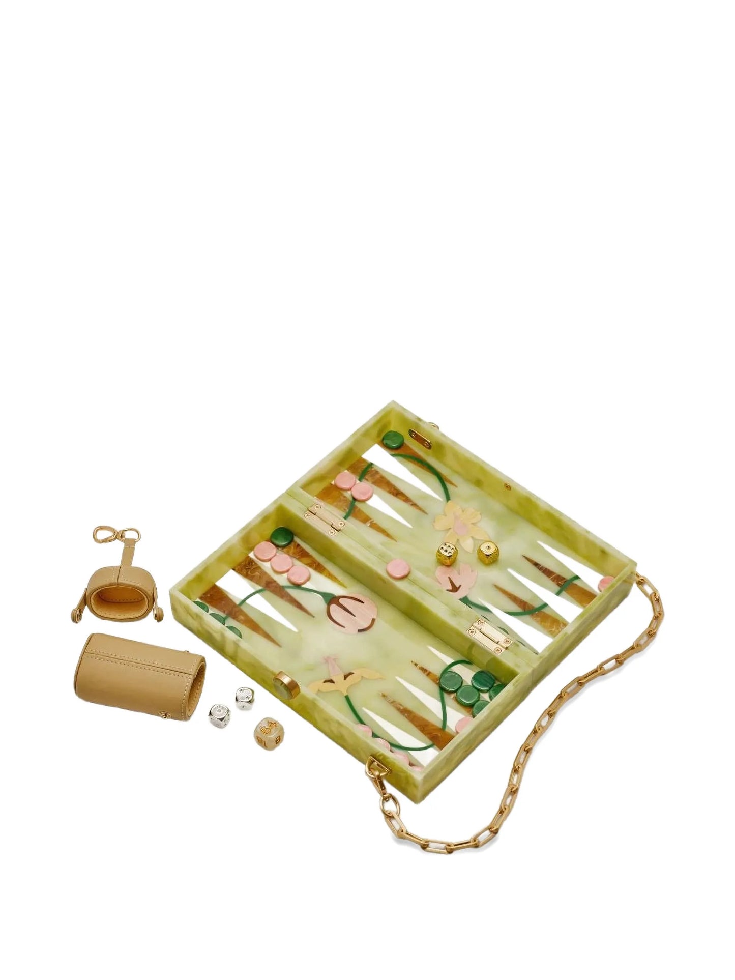 The Backgammon clutch bag