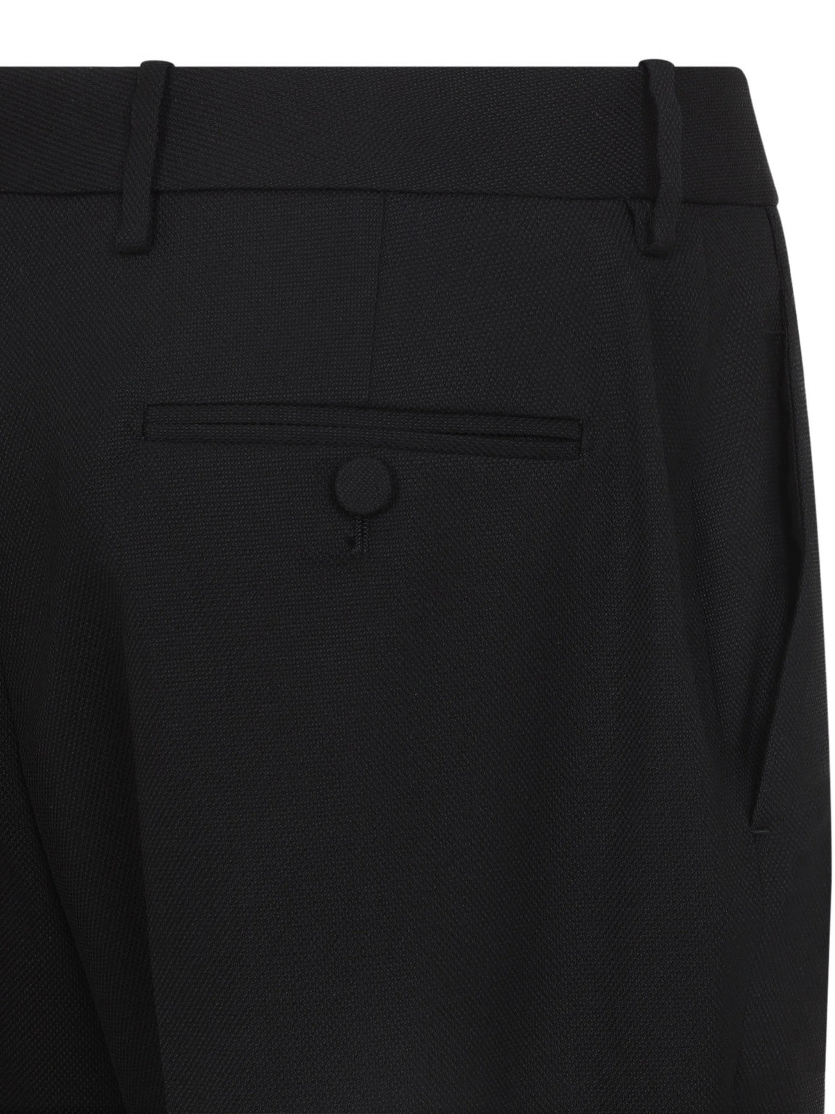 wool silk blend tailored straight trousers