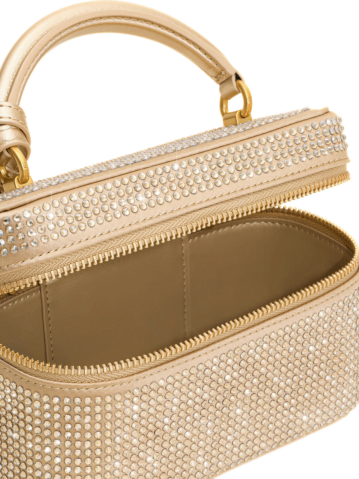 Cleo artificial crystal box shape top handle bag
