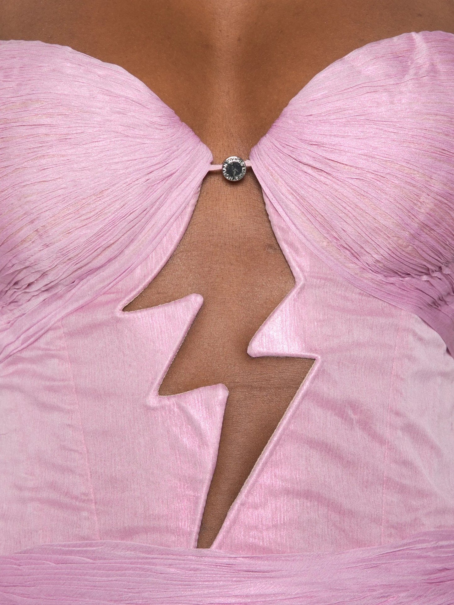 Kelly lightning-bolt cut-out mini dress