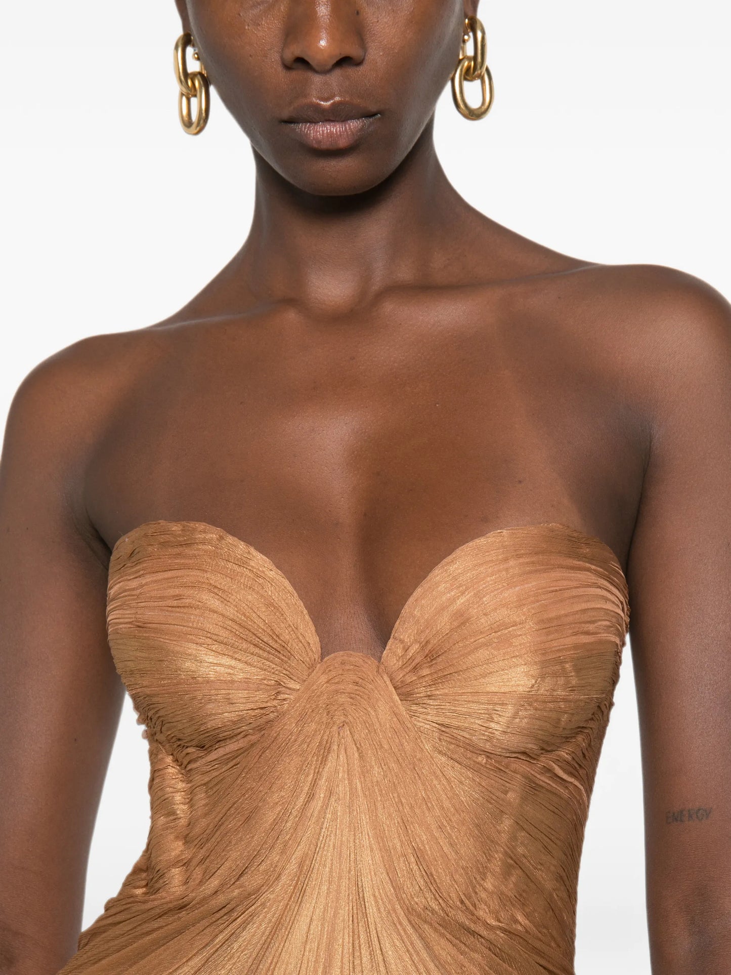Salima pleated maxi dress
