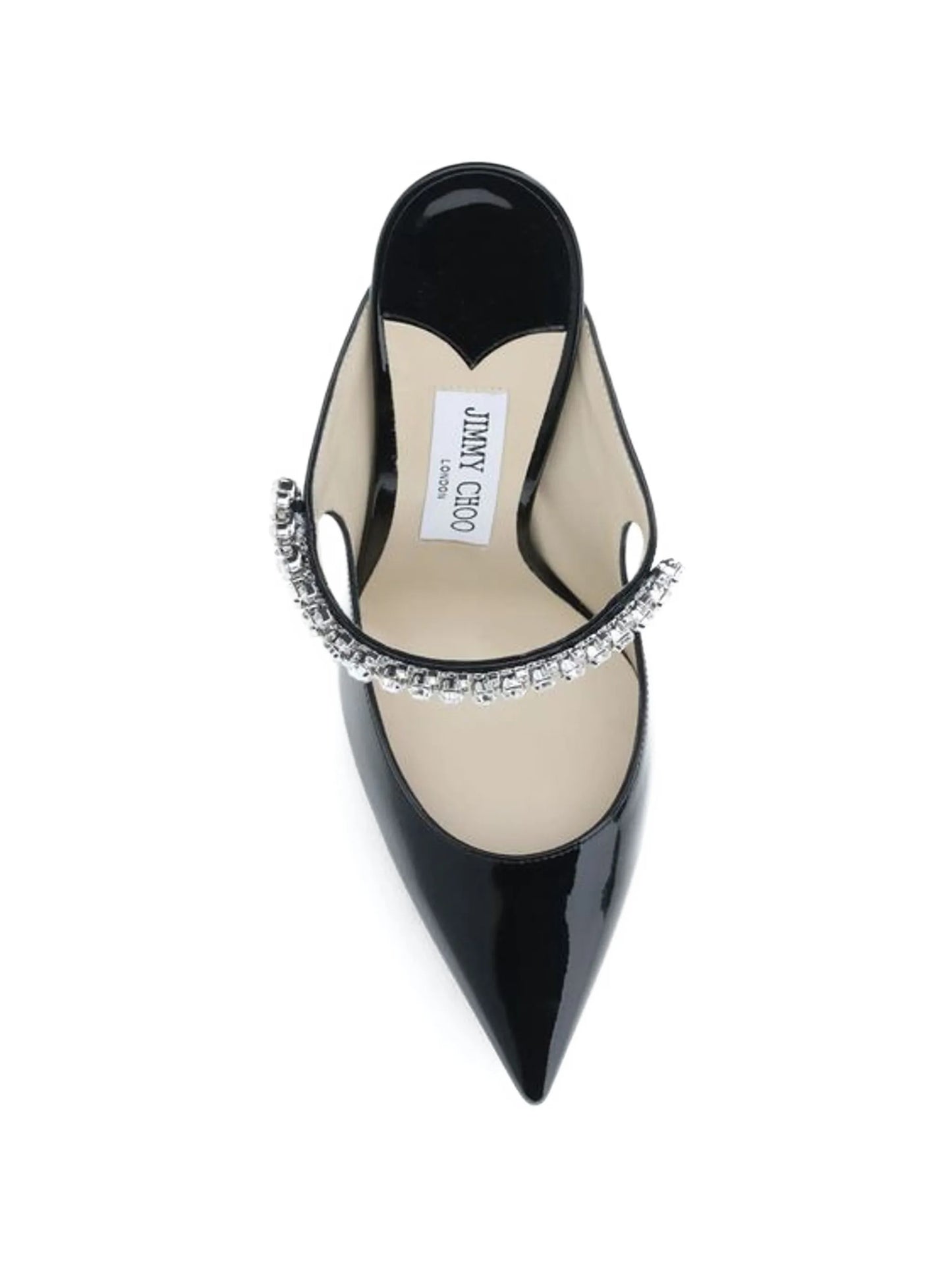 Bing crystal-embellished patent leather pumps