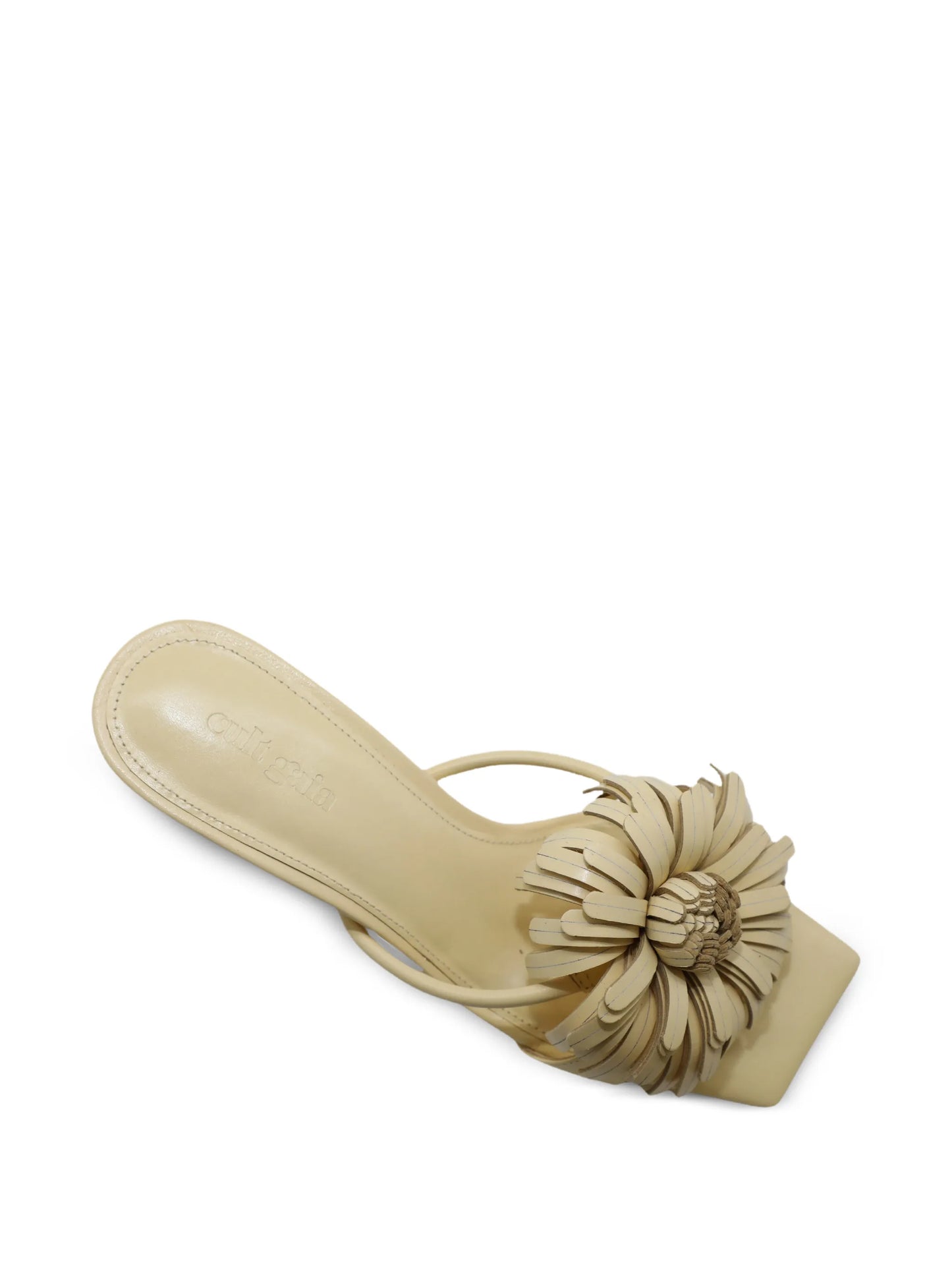 Alora floral-appliqué heeled sandals