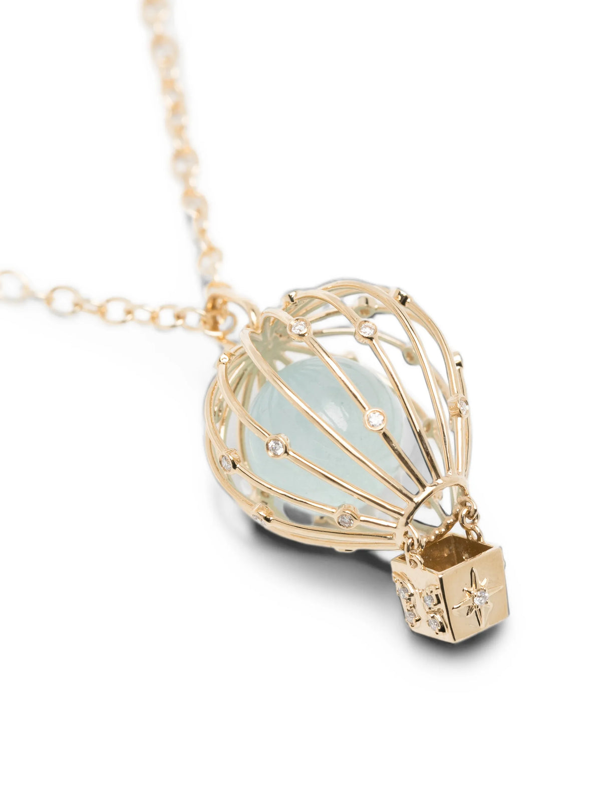 pearl hot air balloon necklace