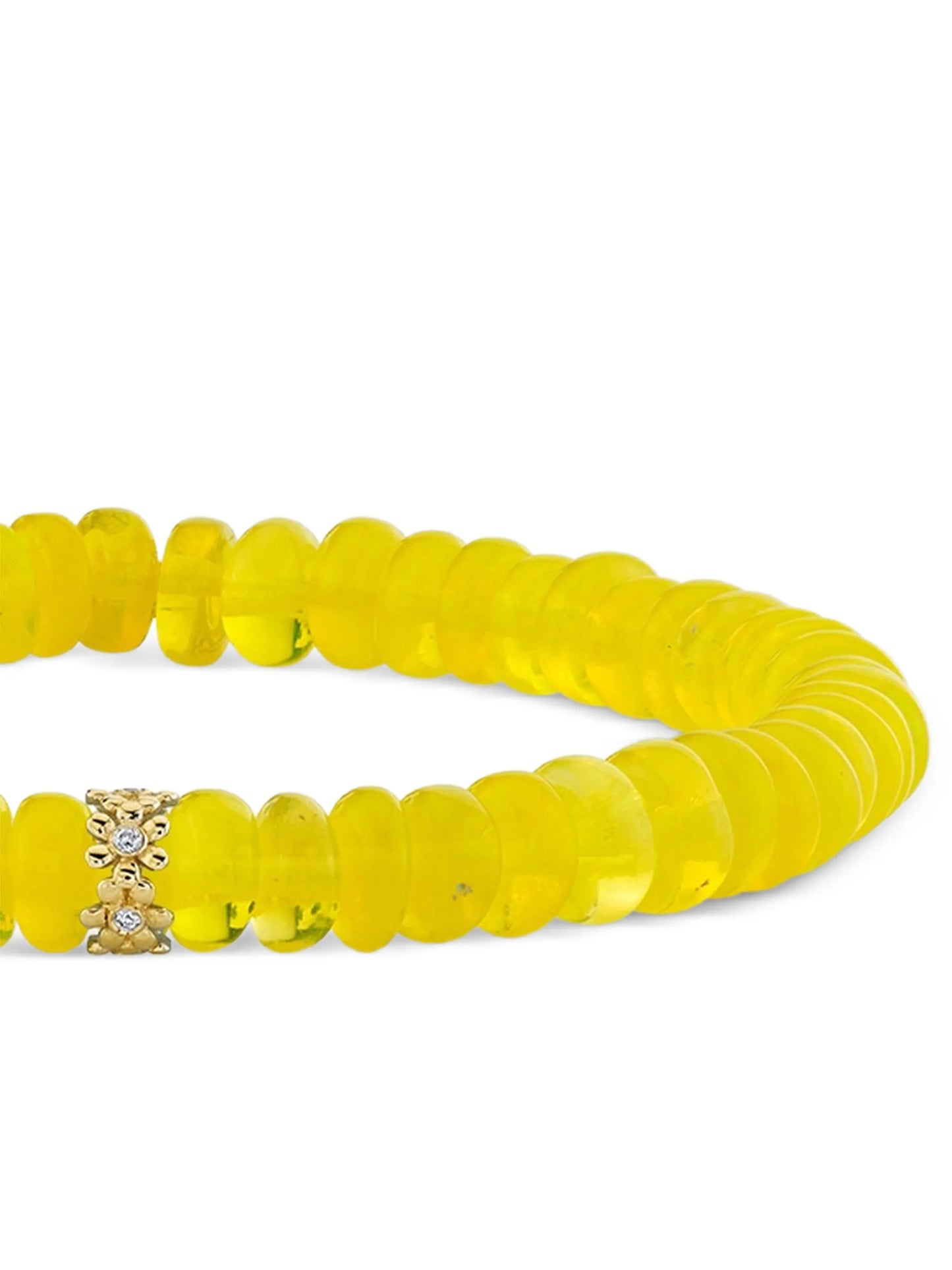 opal and diamond tiny daisy rondelle bracelet