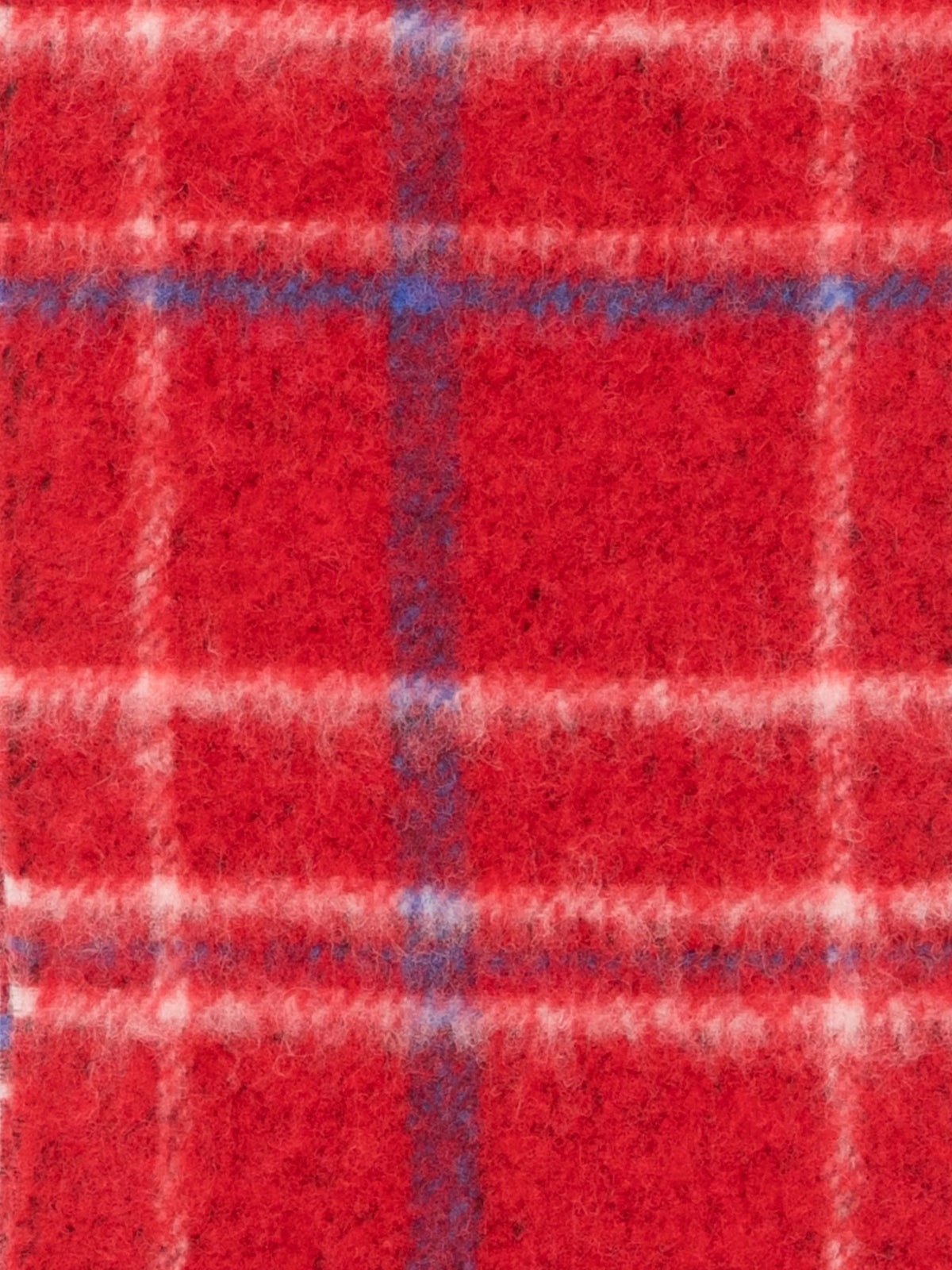 tartan-check fringed scarf