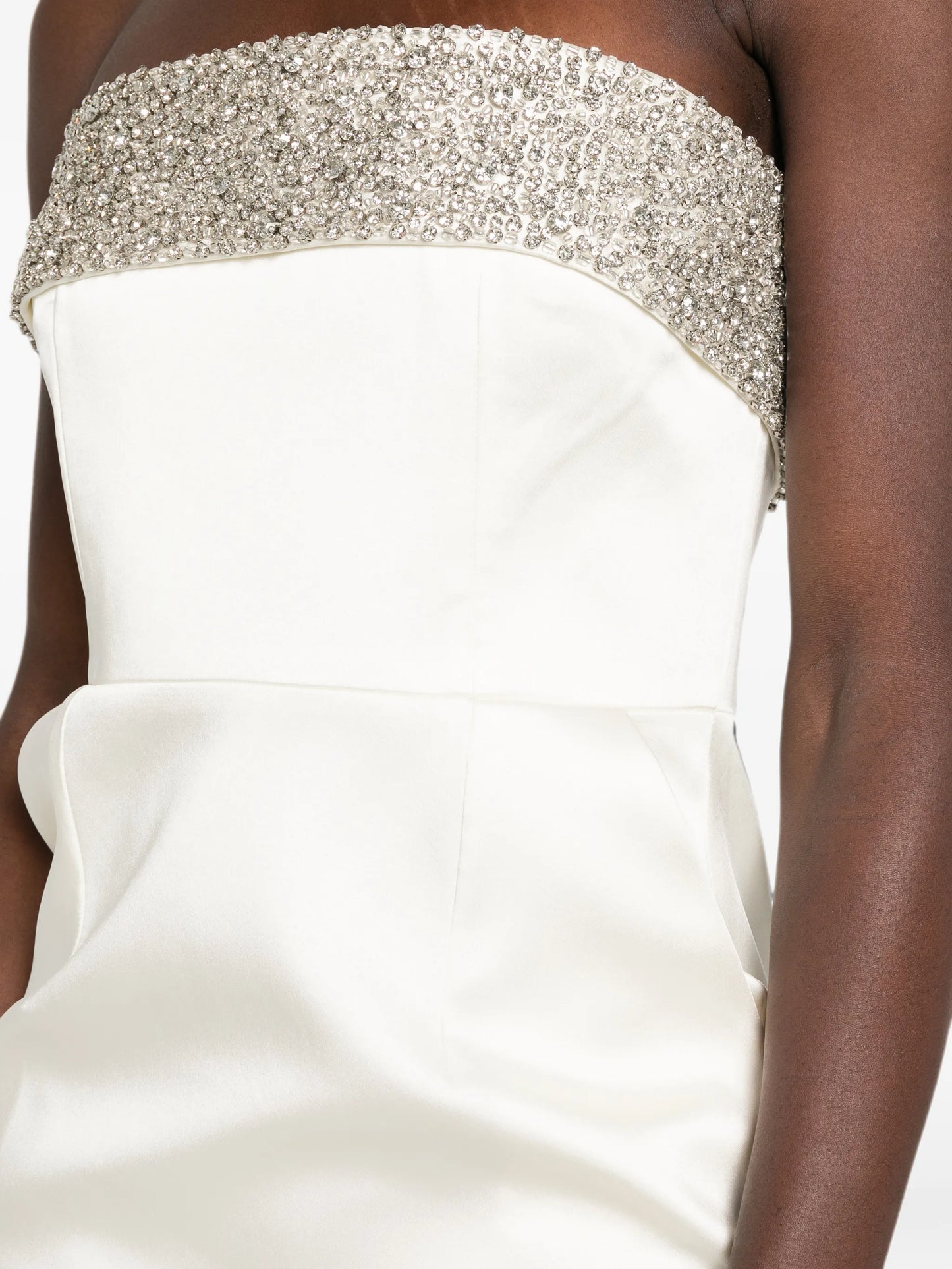 Rhea crystal-embellished strapless maxi dress