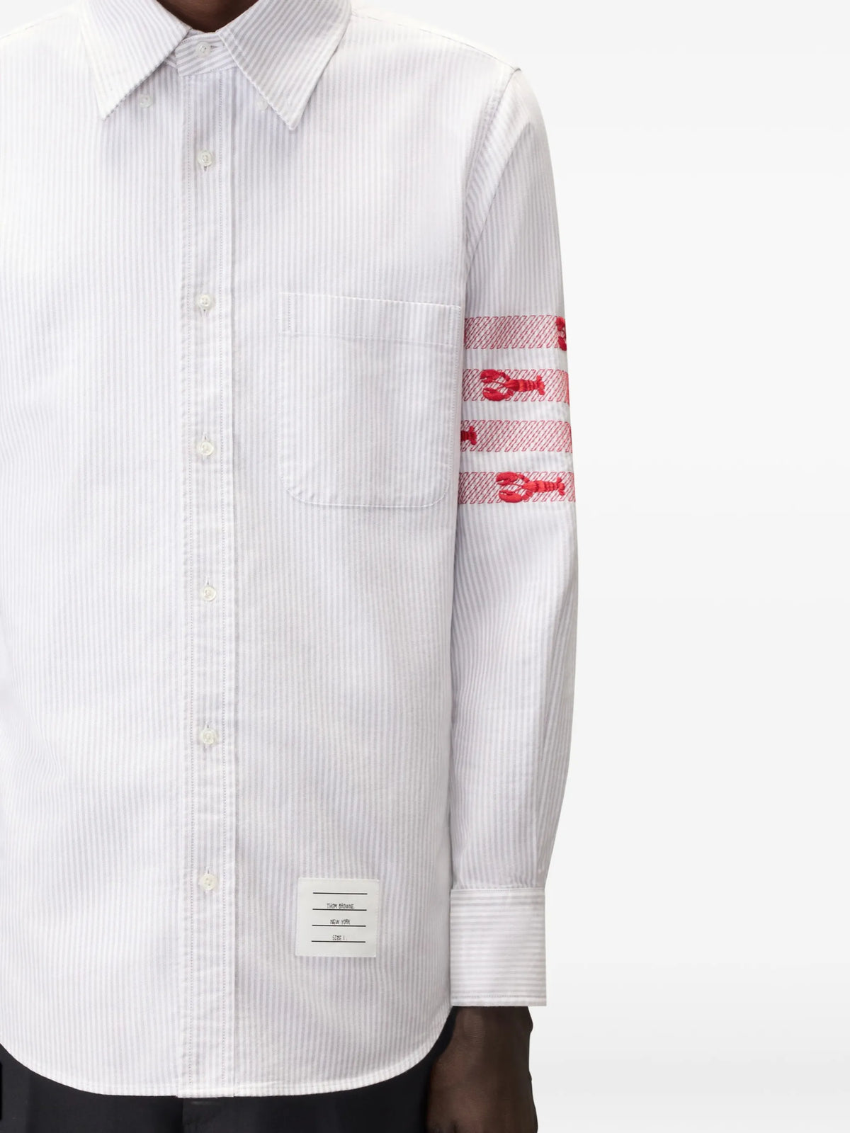 university stripe 4-Bar lobster oxford shirt