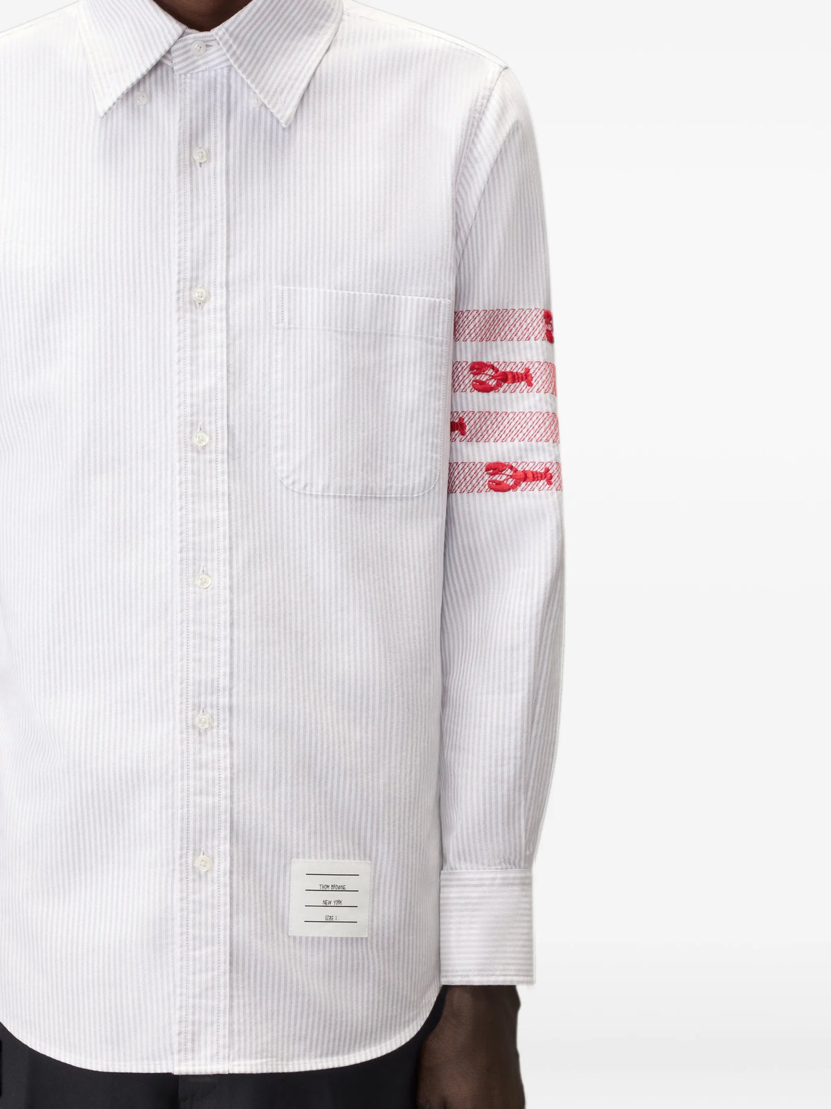 university stripe 4-Bar lobster oxford shirt