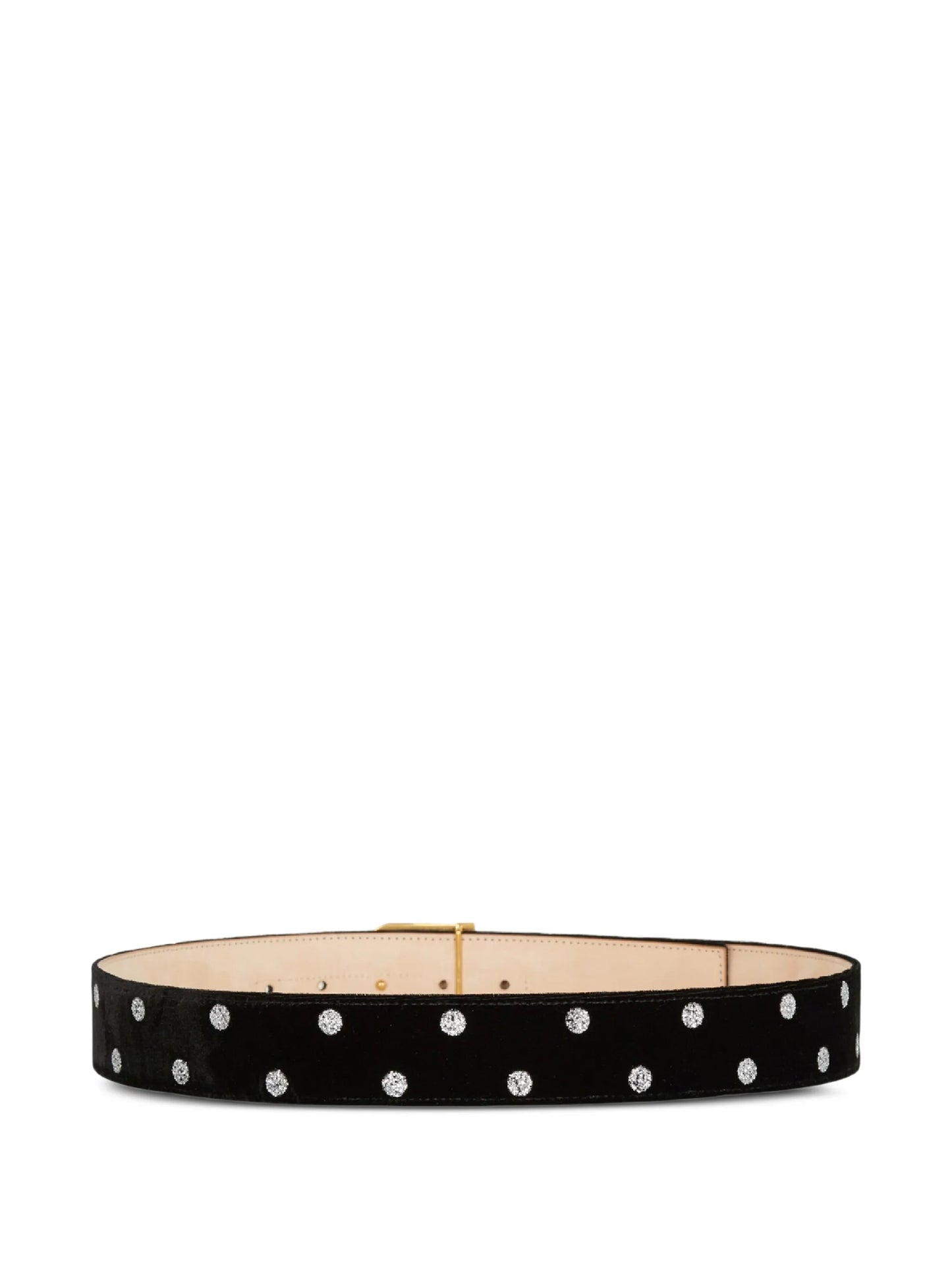 B-Belt 4cm-velvet glitter dots