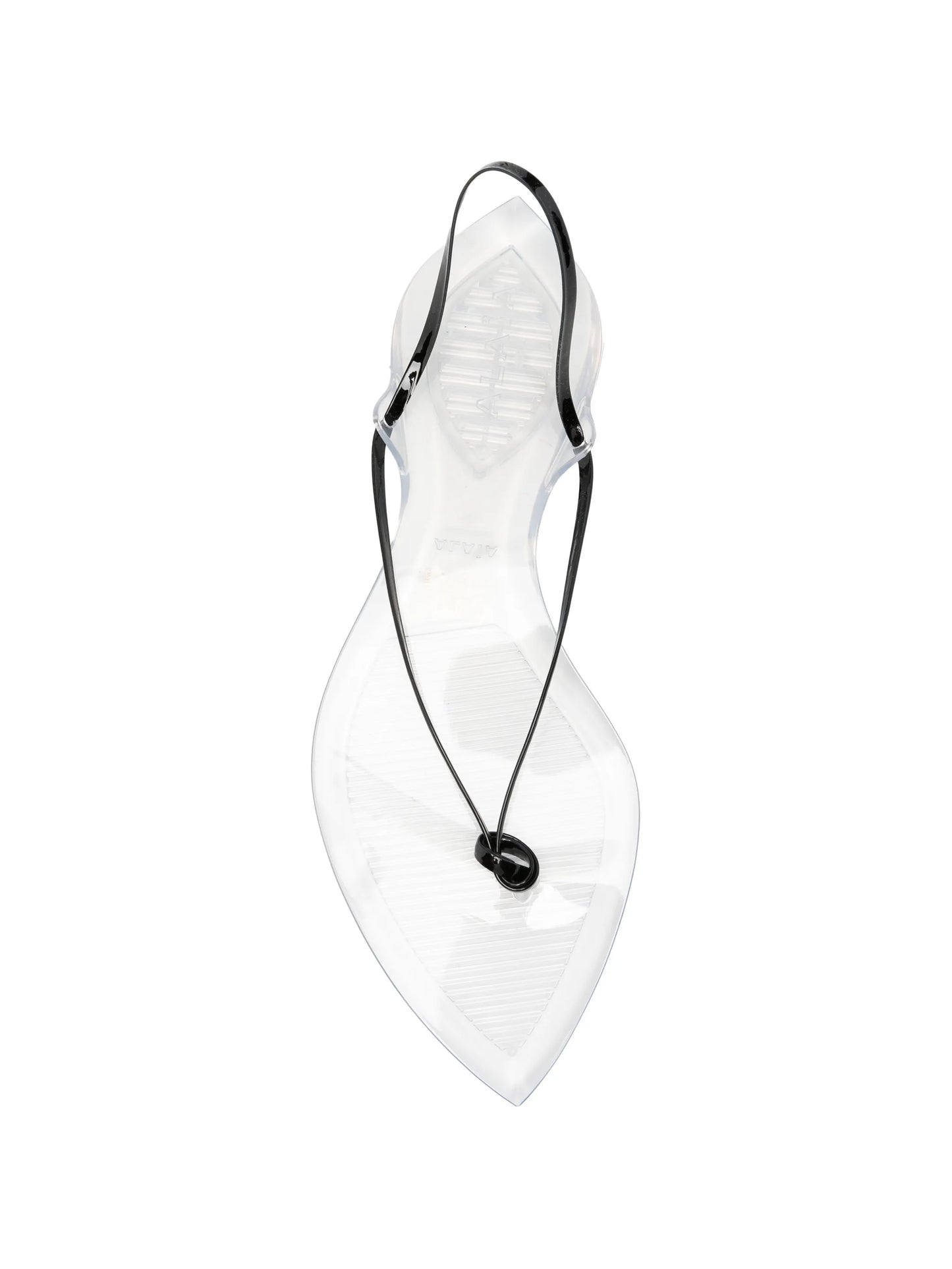 Invisible thong in patent leather