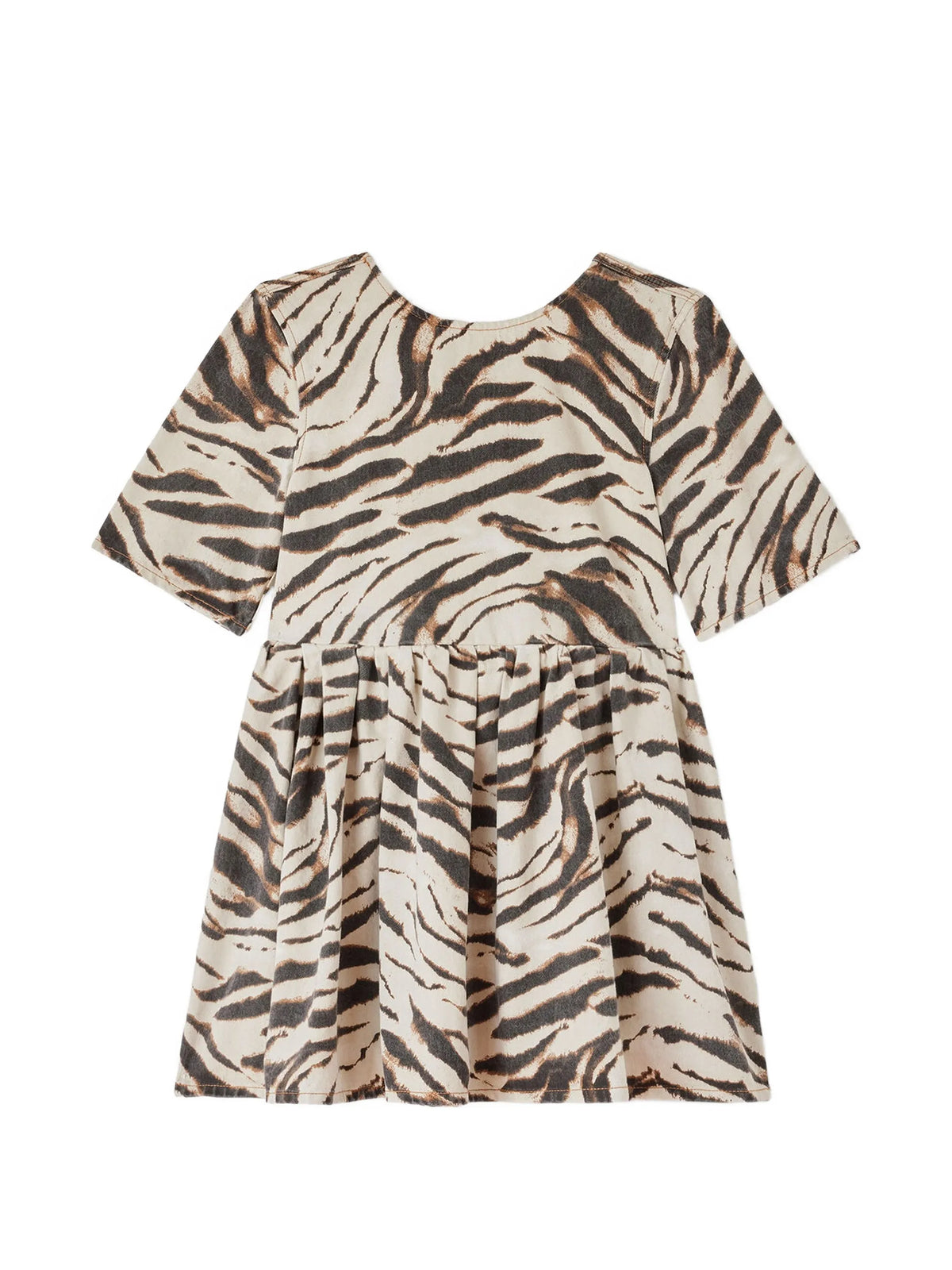 dress in zebra denim