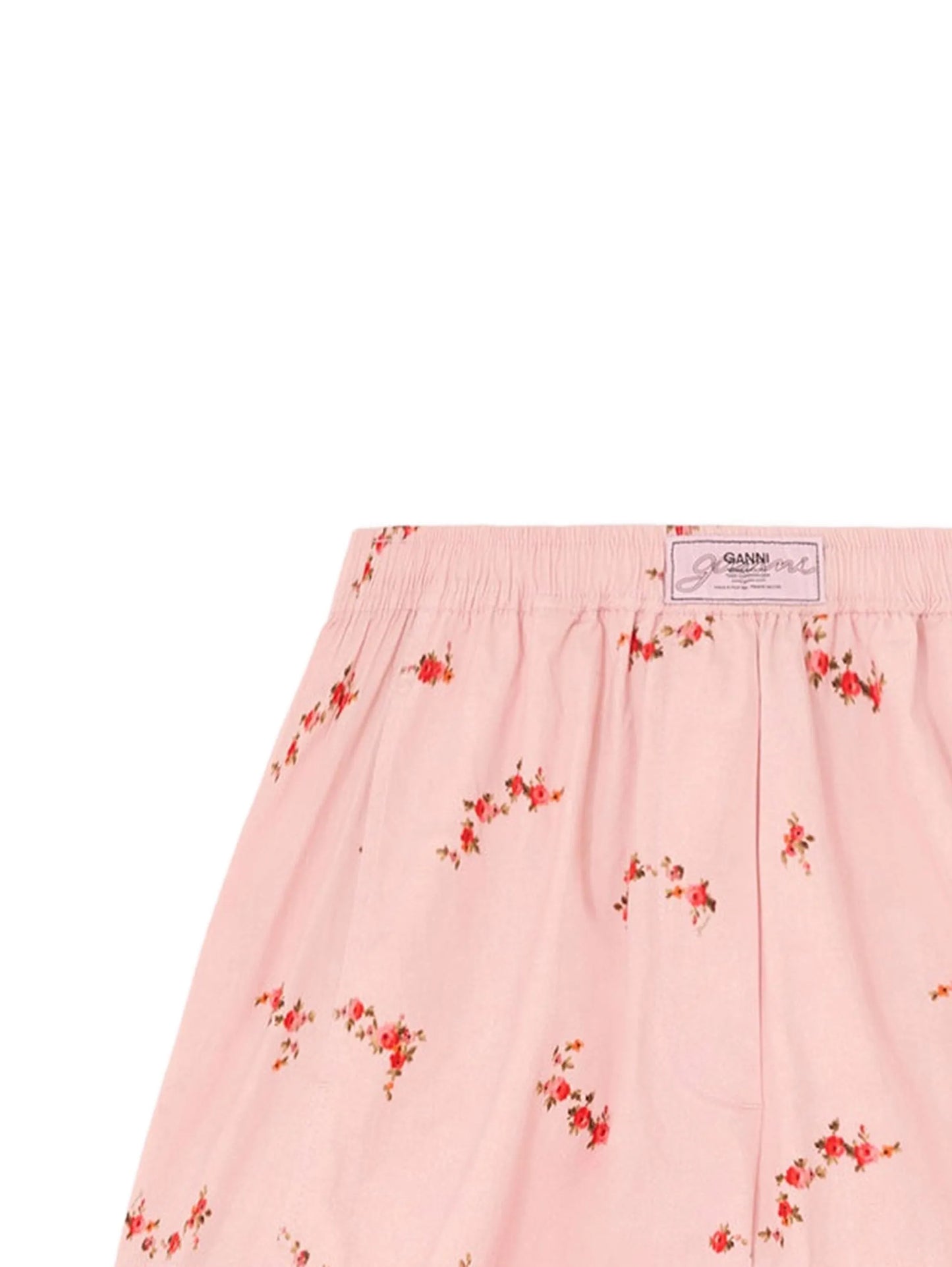 floral-print cotton shorts