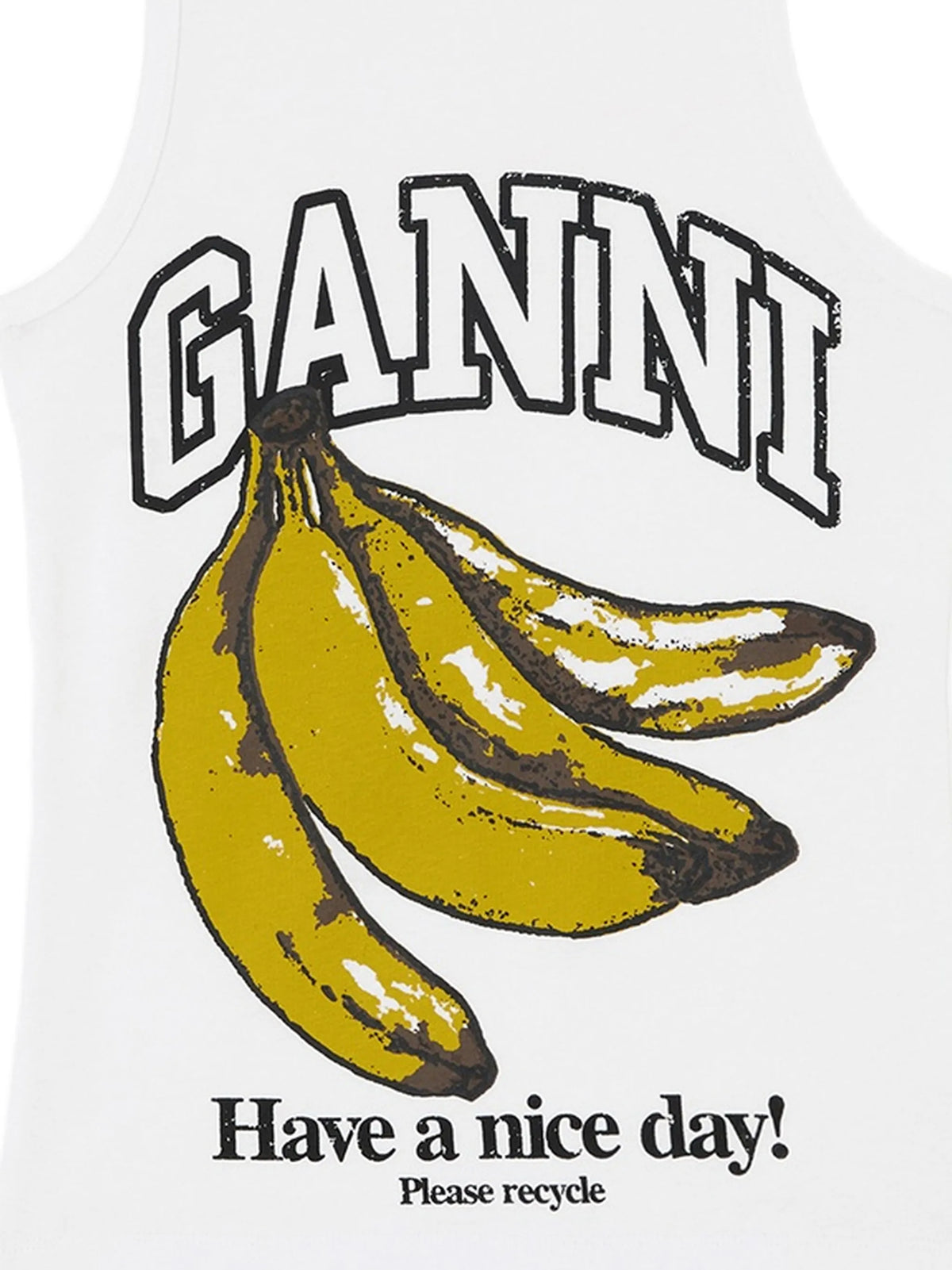 banana-print tank top