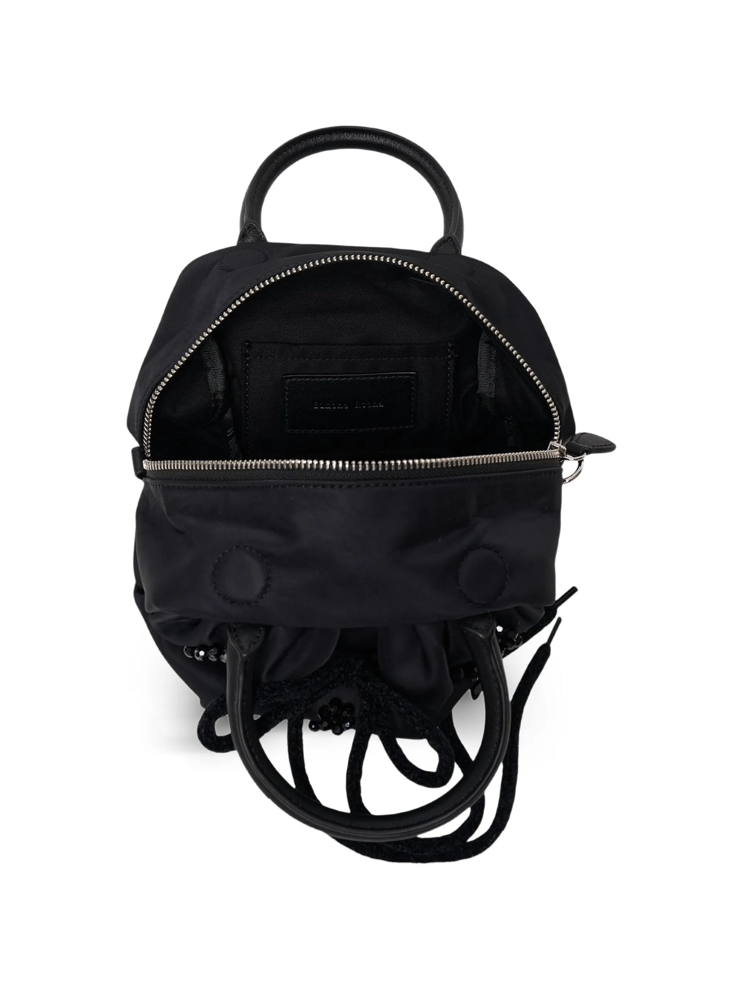 beaded-bow gathered shoulder bag