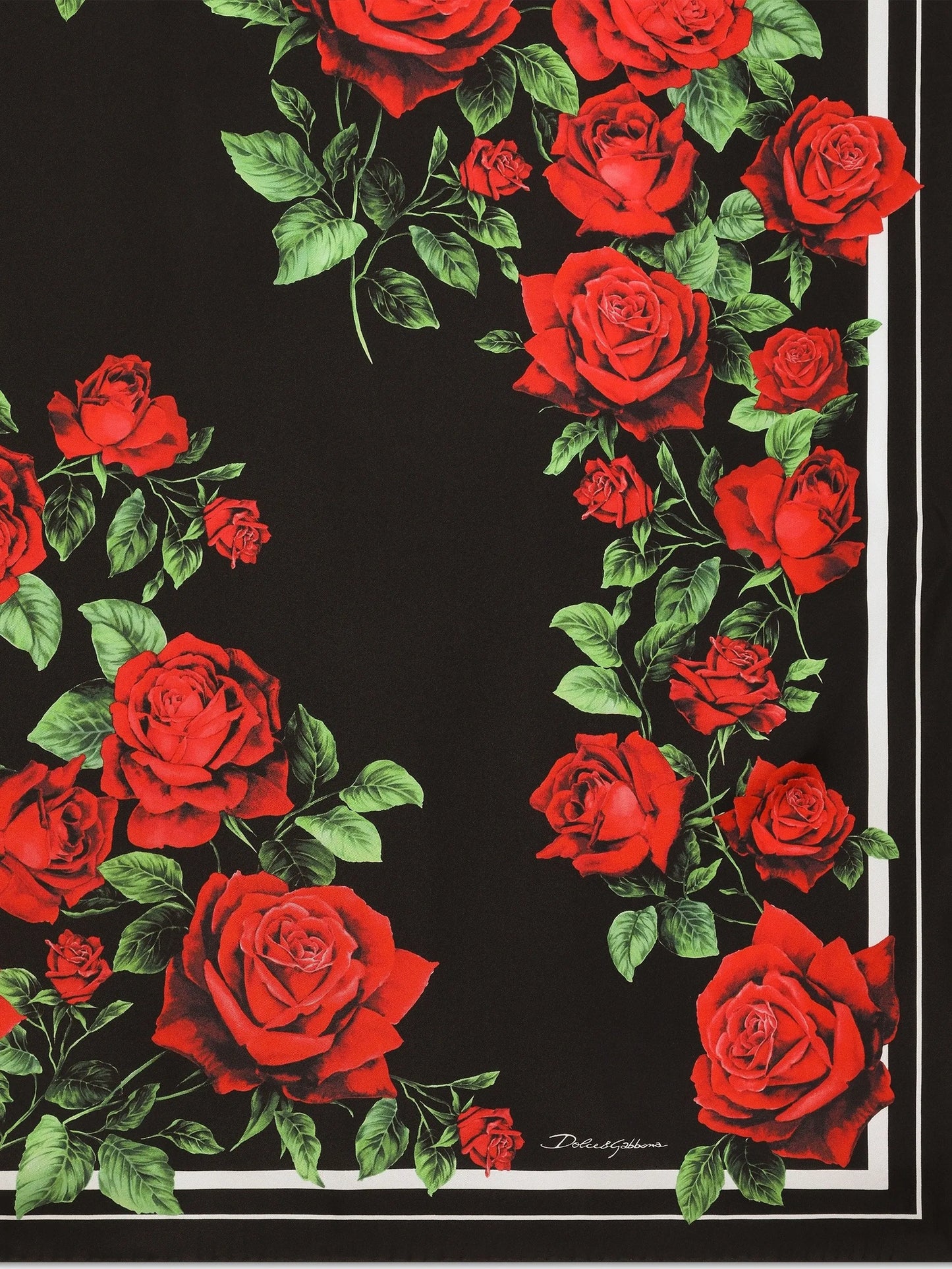 90x90 rose-print silk twill scarf