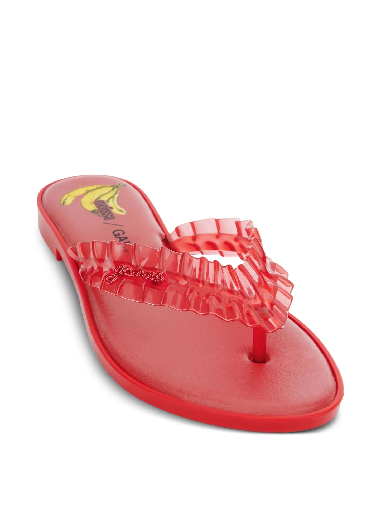 Melissa ruffled-strap flip-flops