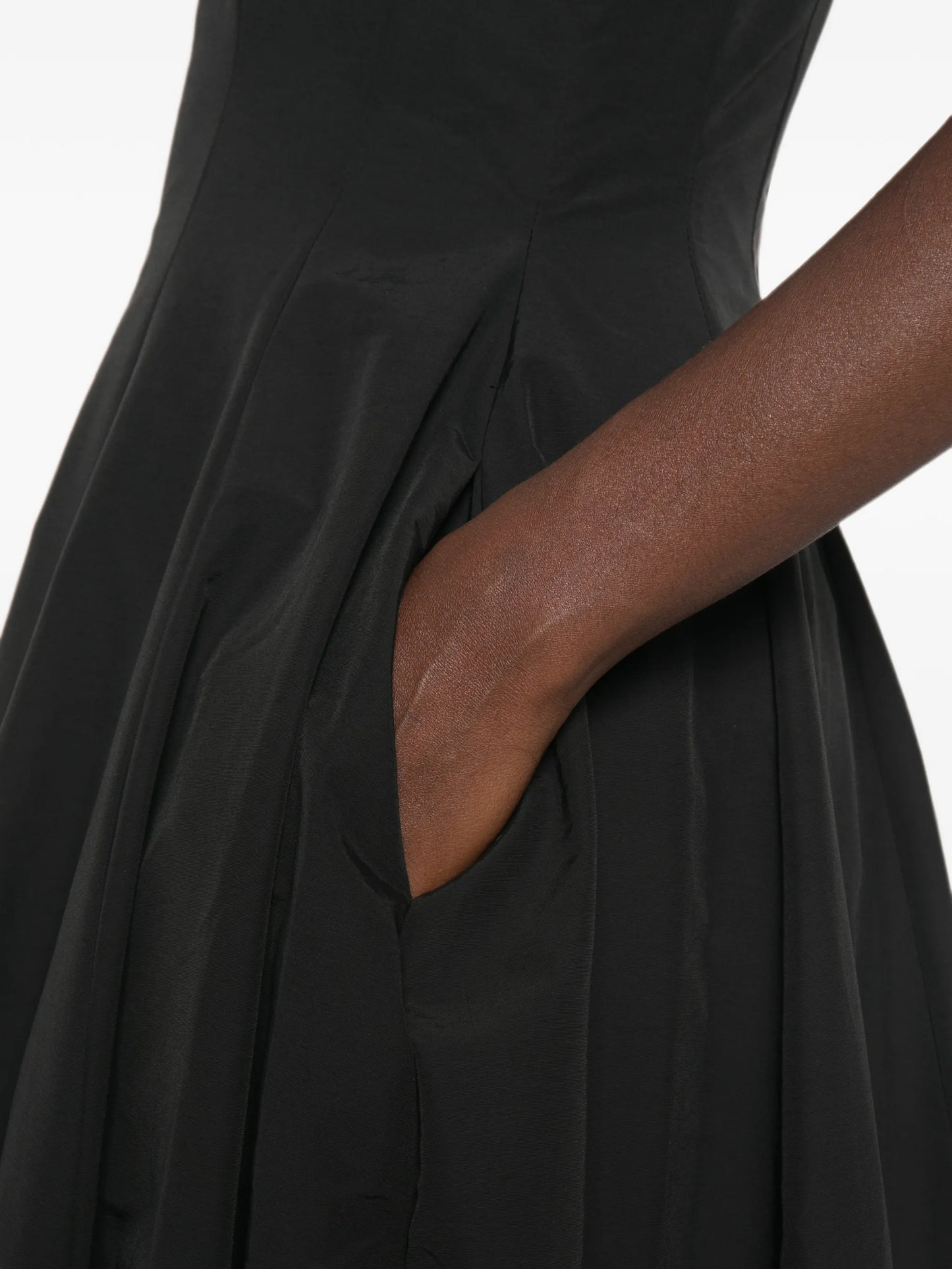 Mira lace-trim midi dress