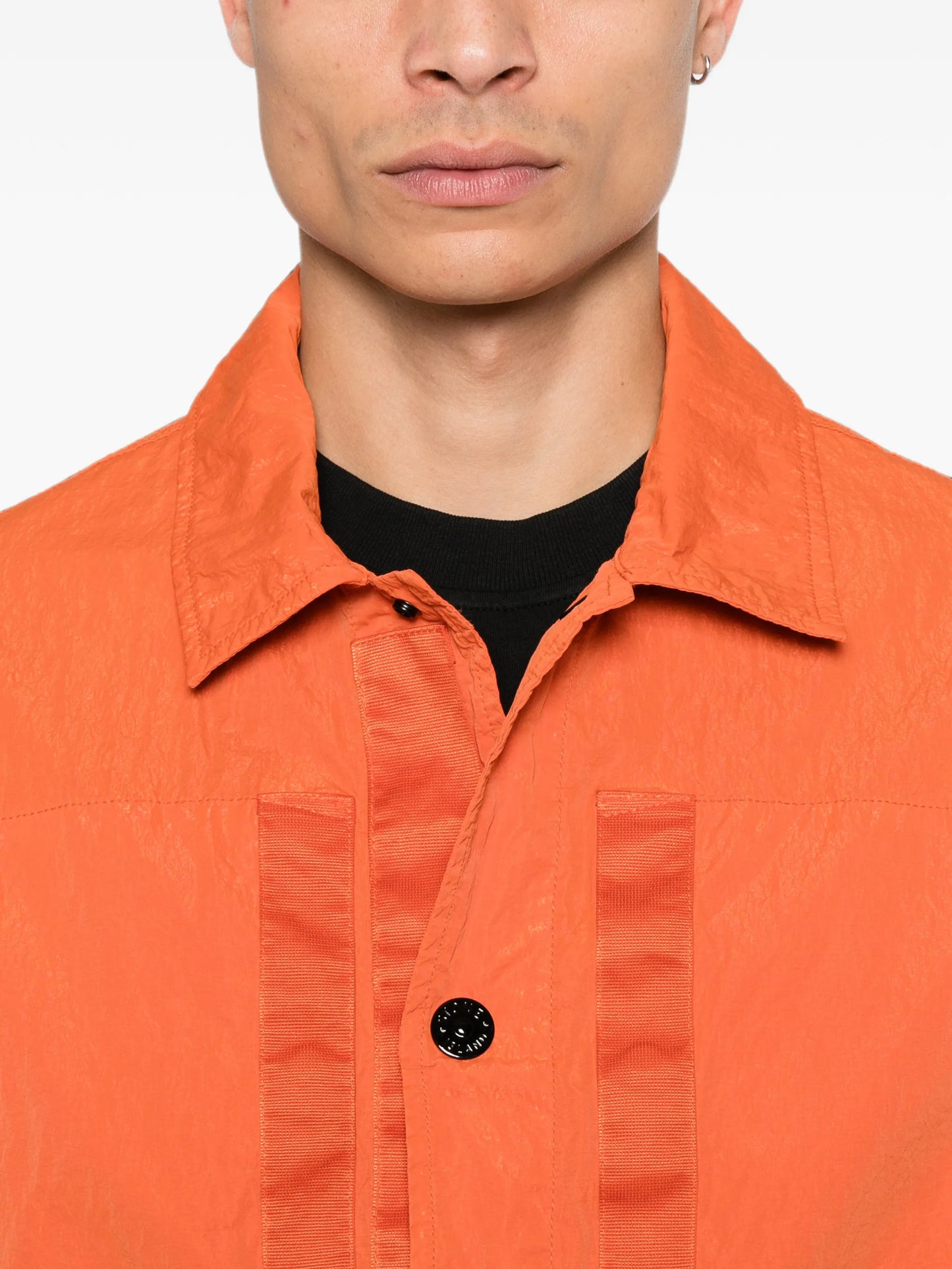 logo-patch shirt jacket