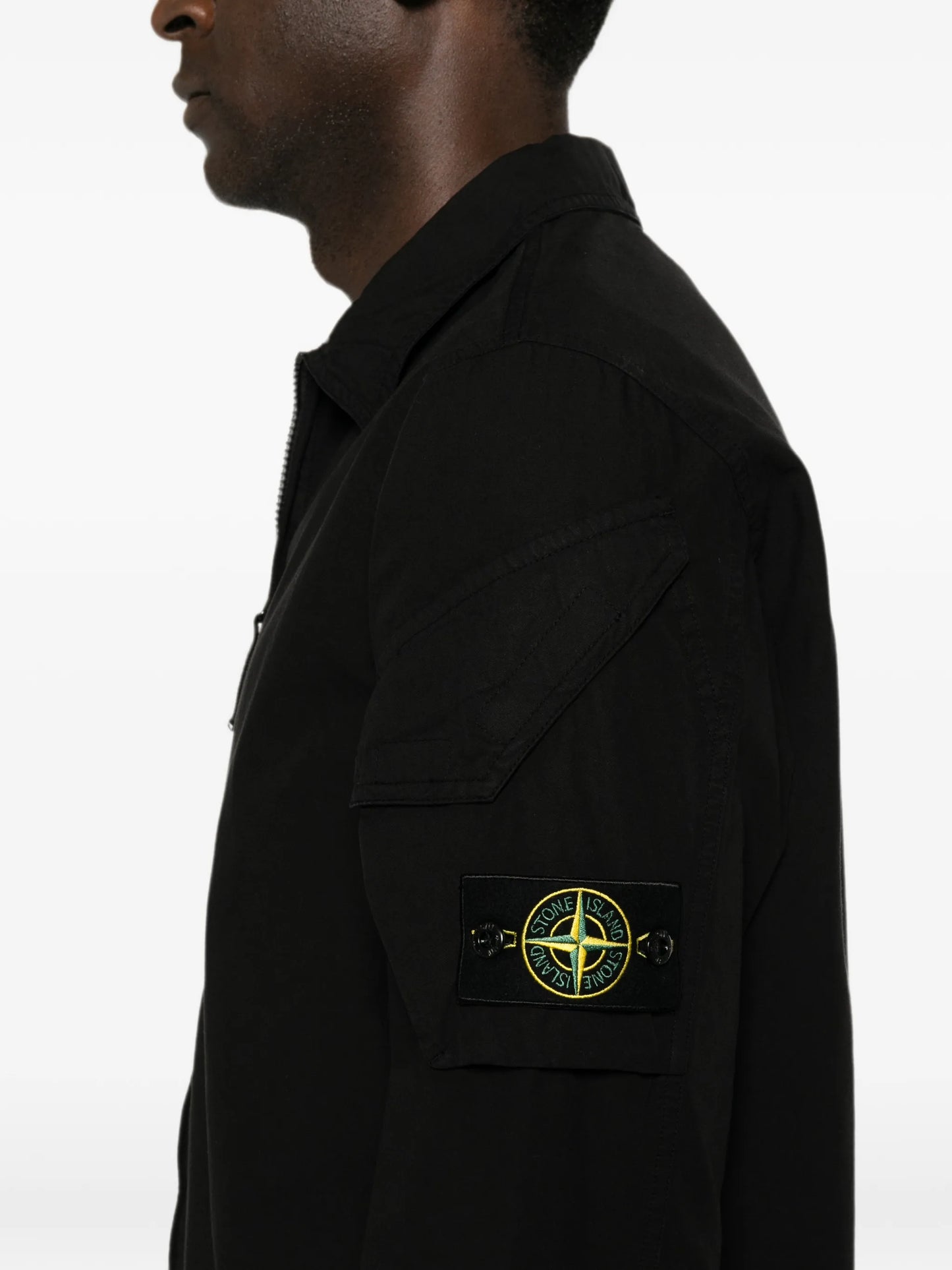 zip-fastening overshirt