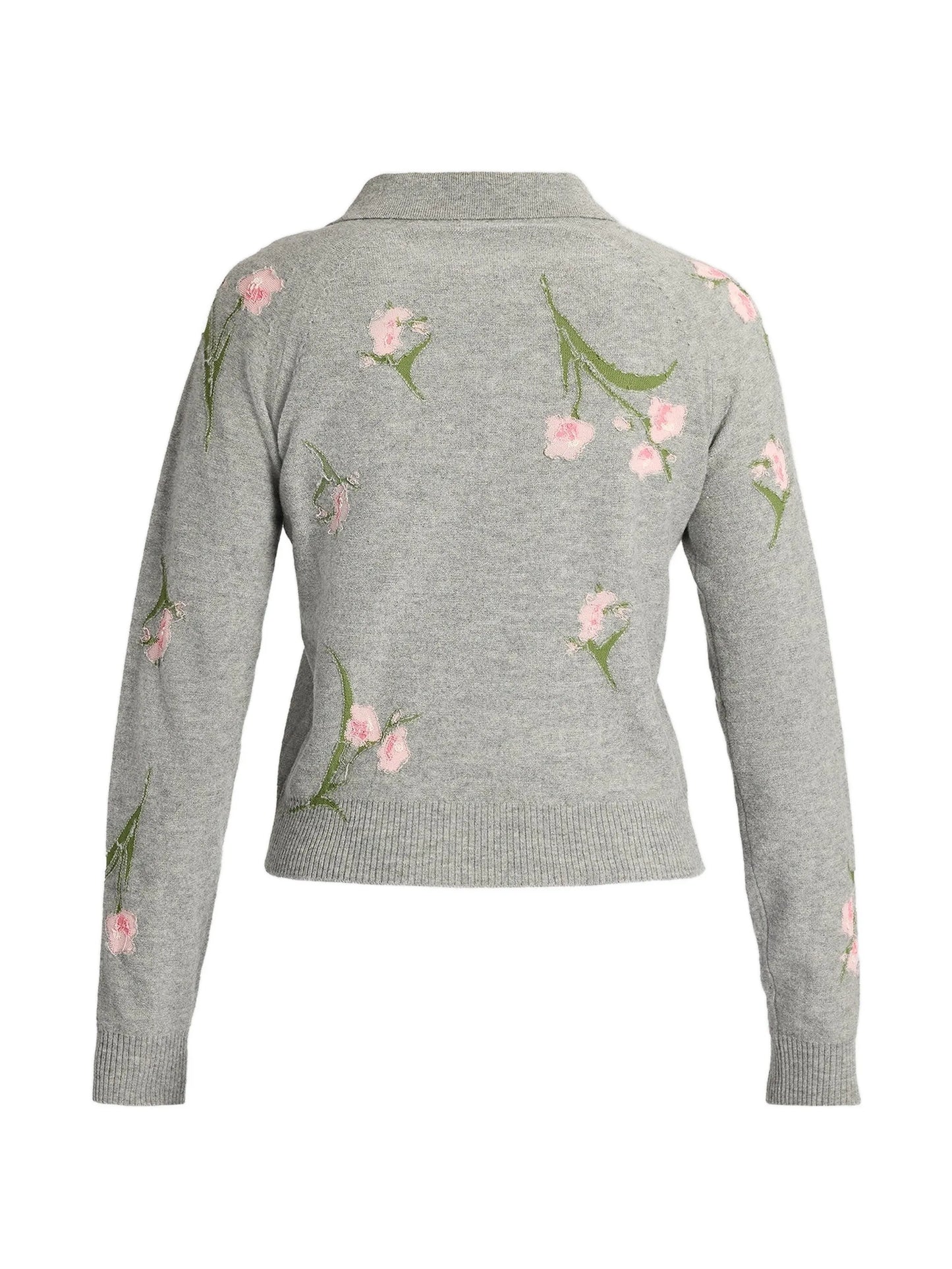 floral-knit sweater