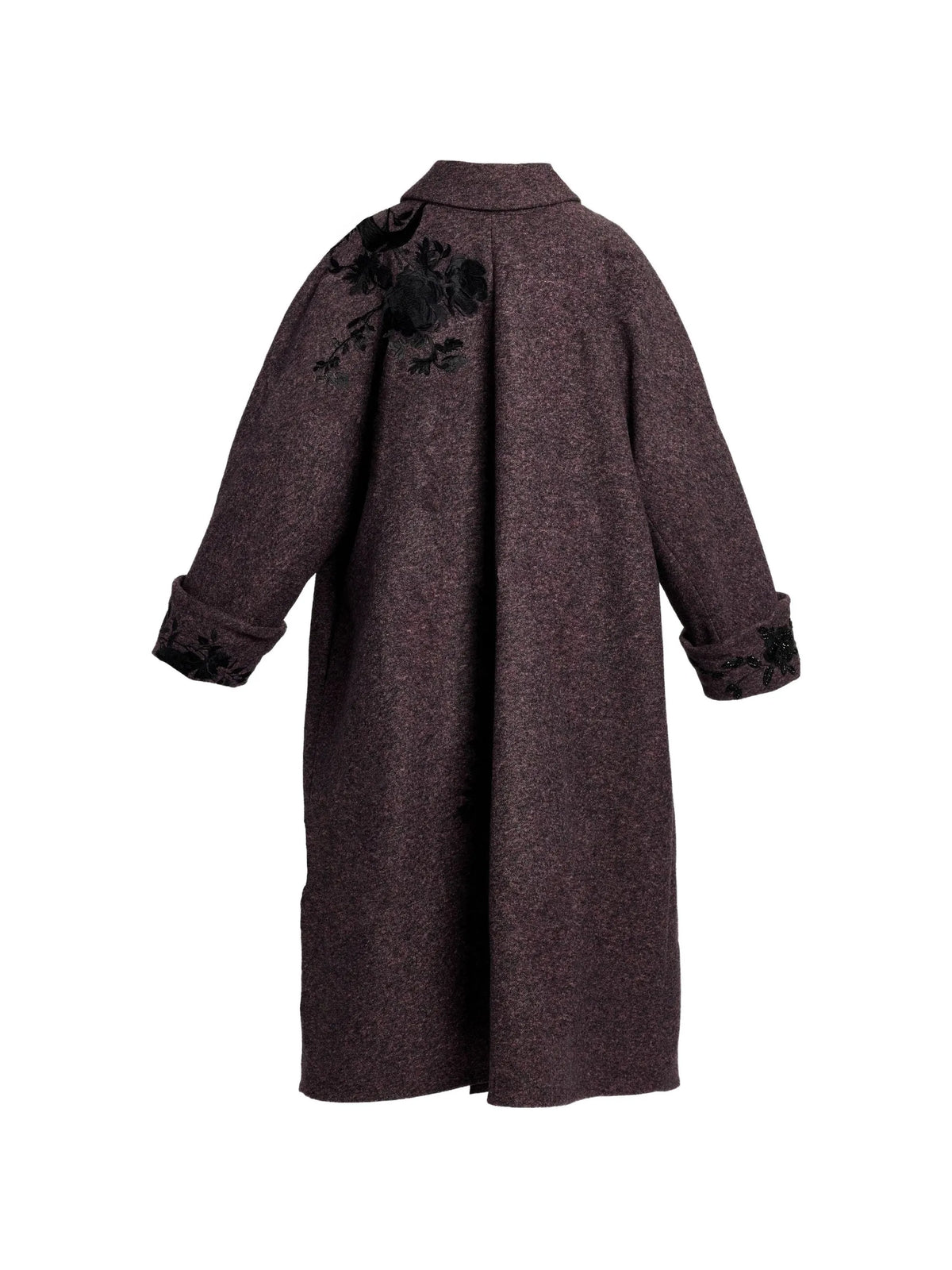 embroidered speckled coat