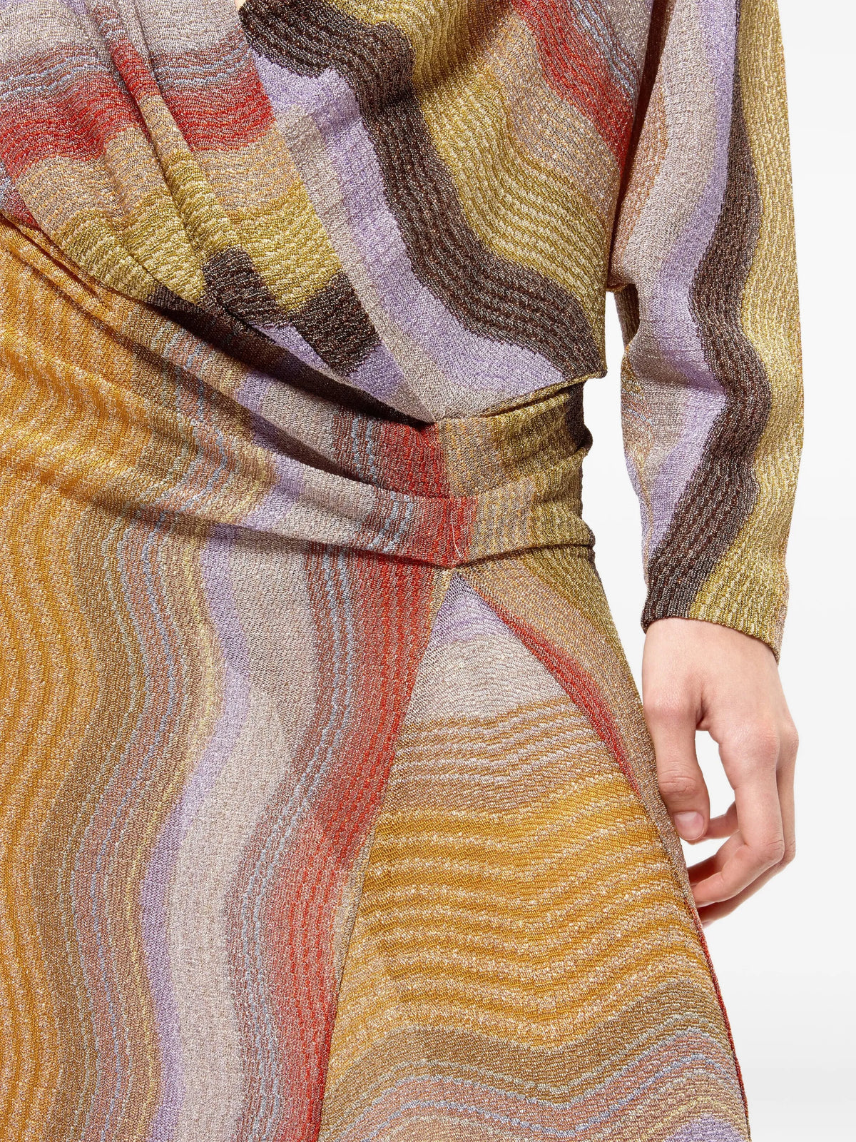 zigzag-knit dress