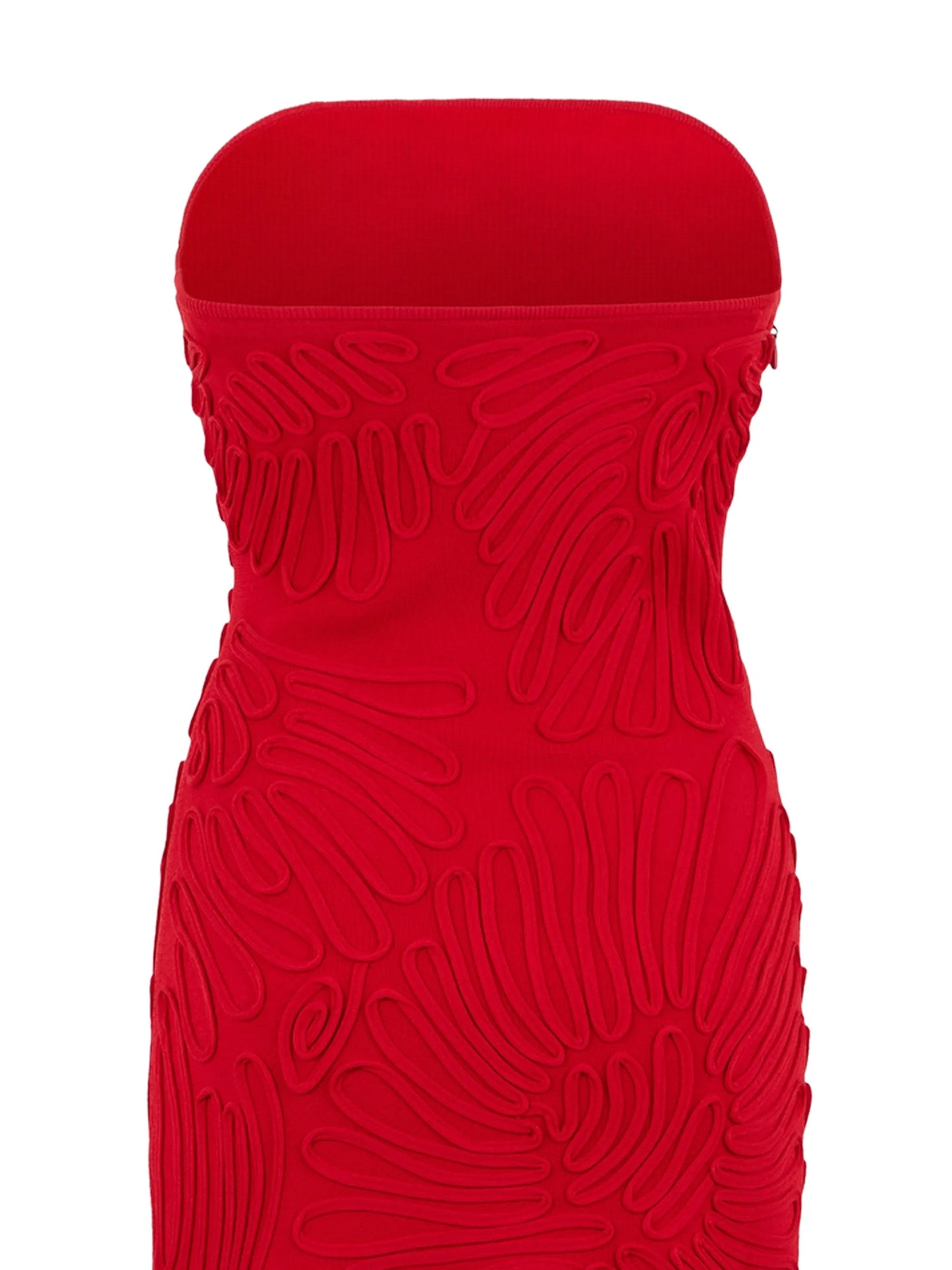 fringe-trim strapless dress