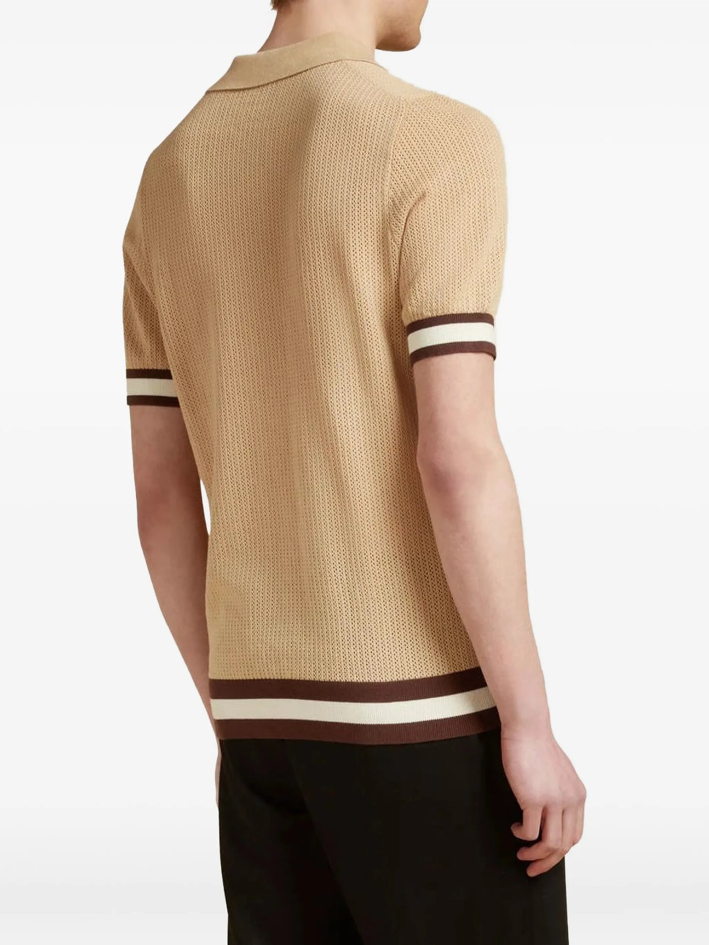Quinn striped-trim polo shirt