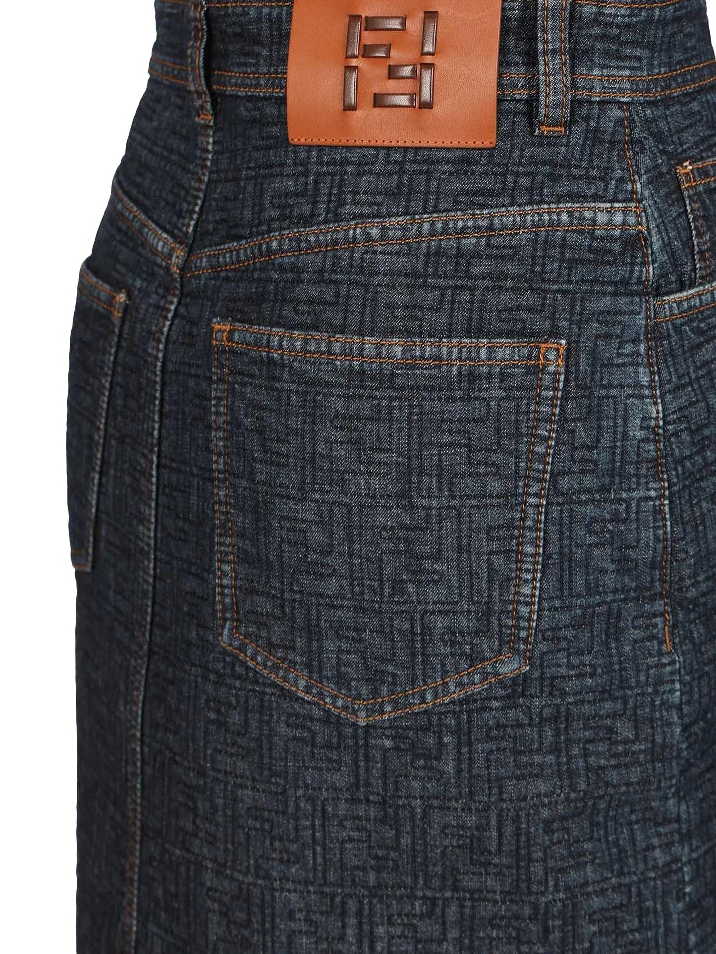 FF denim skirt