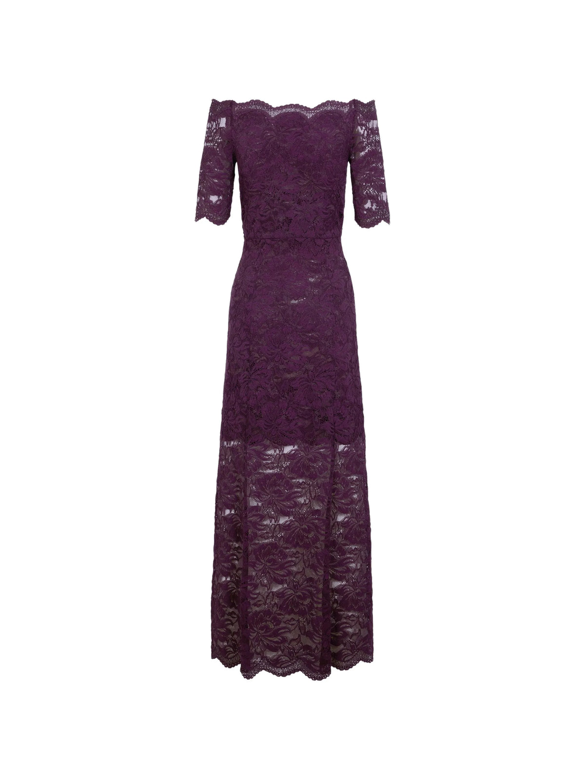 midi dress in layered lace