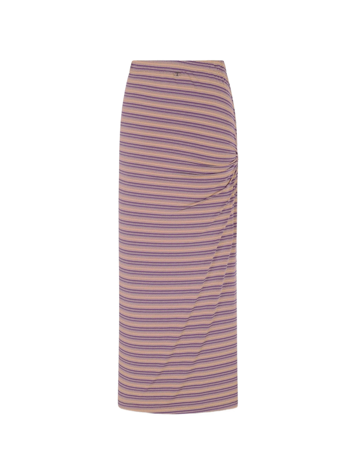 long piercing skirt in striped jersey