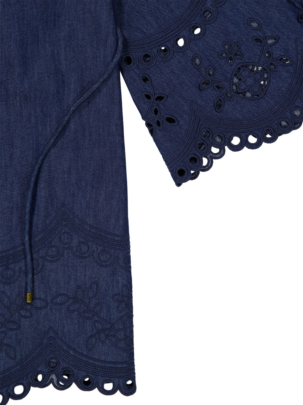 Mahon broderie denim mini dress