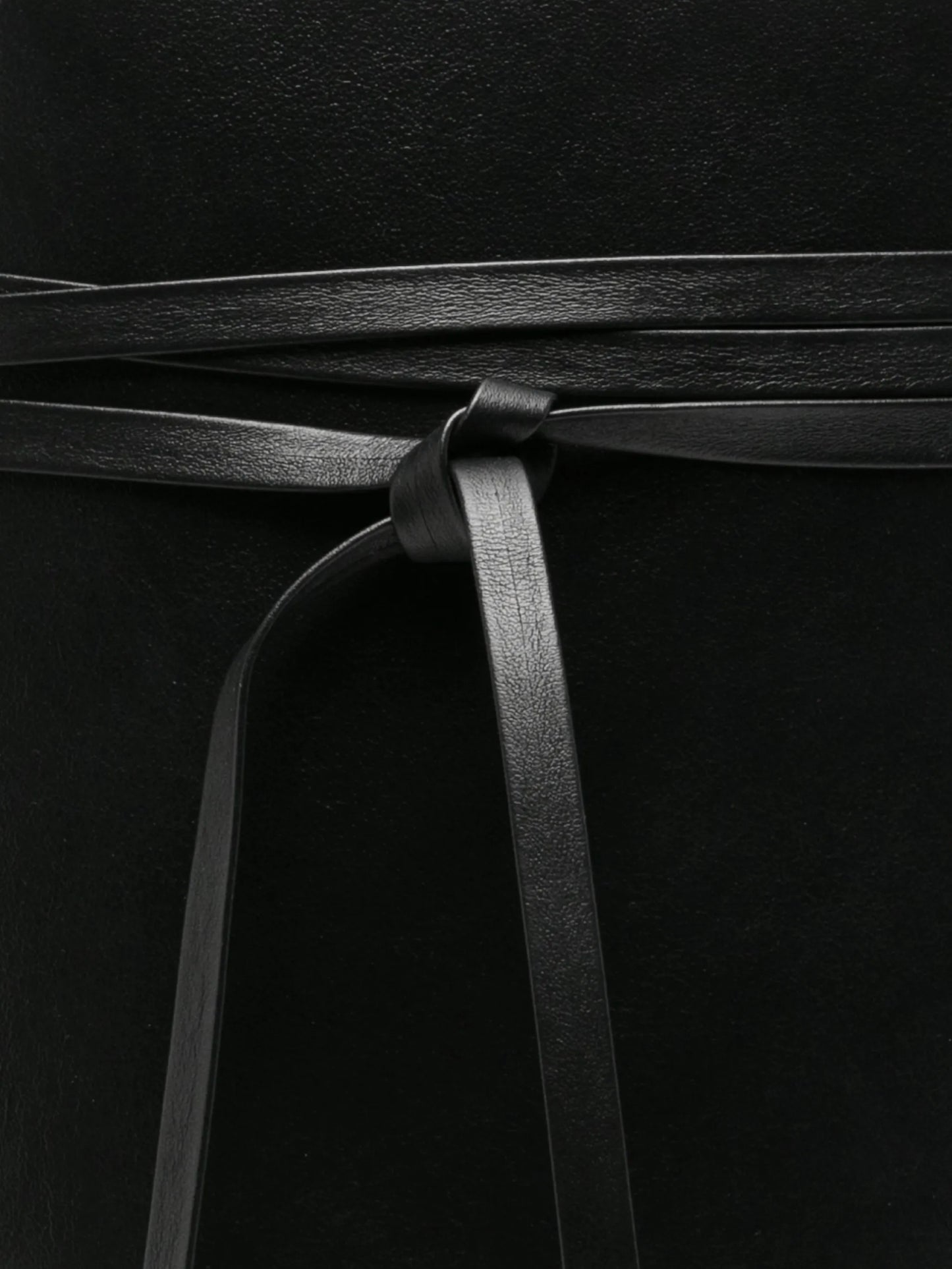 Undone leather corset belt