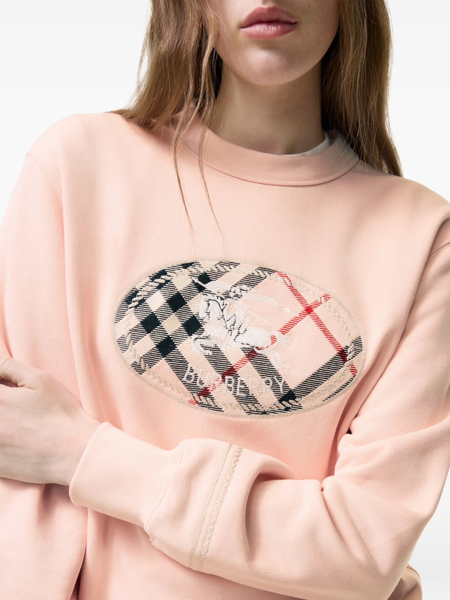 Check Knight stamp cotton sweatshirt
