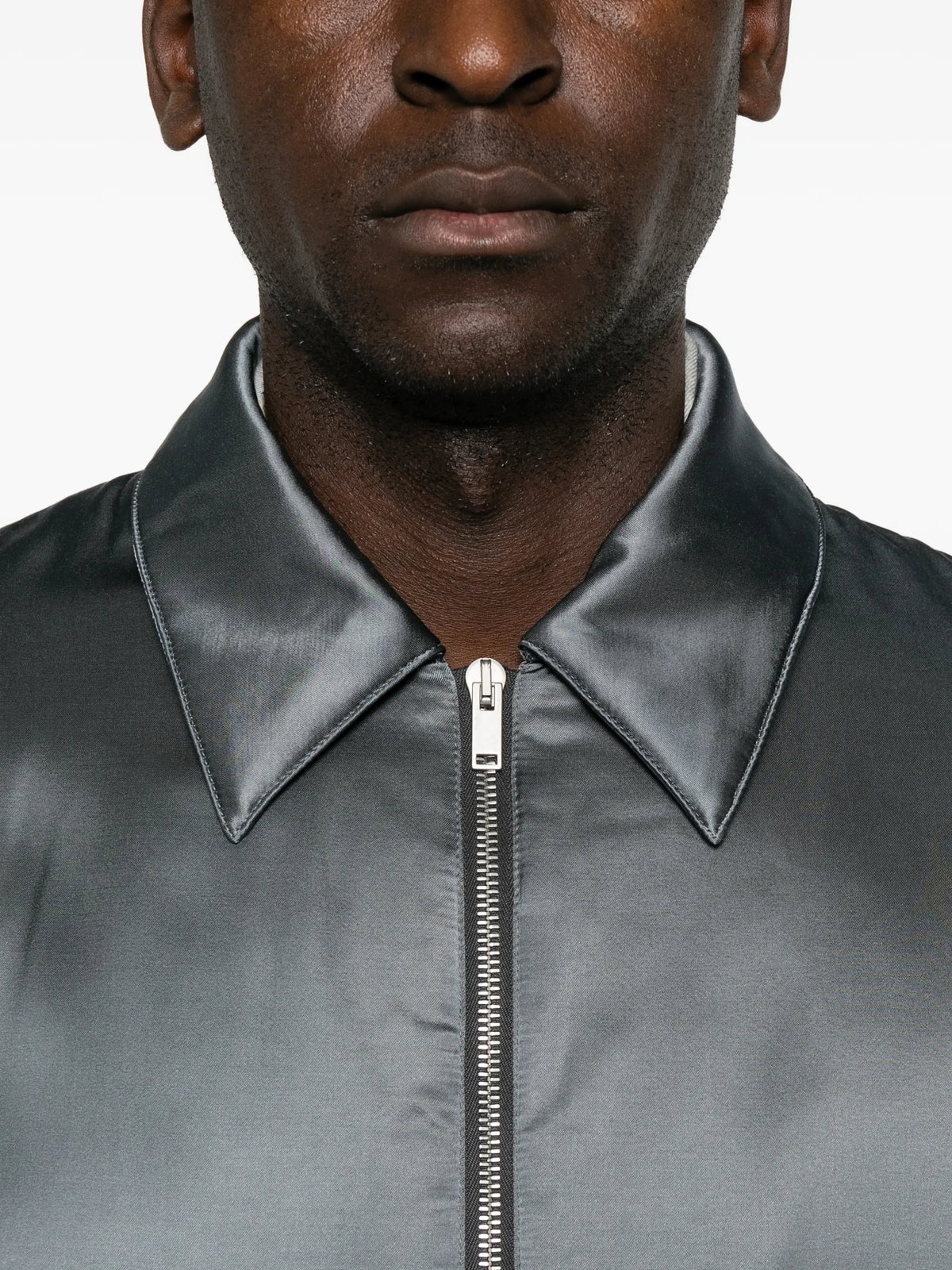 Aces satin bomber jacket