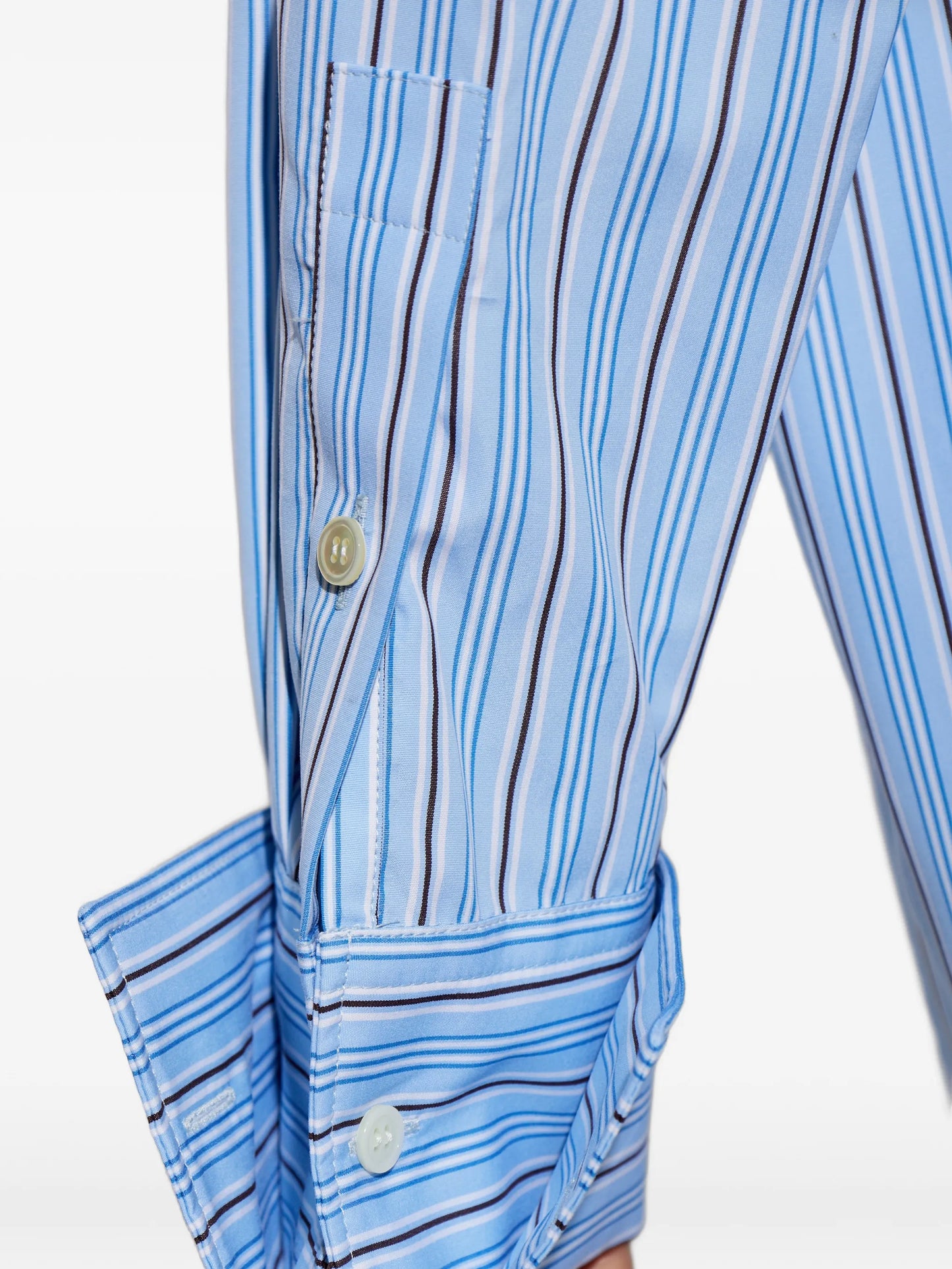 stripe-pattern oversized mini dress