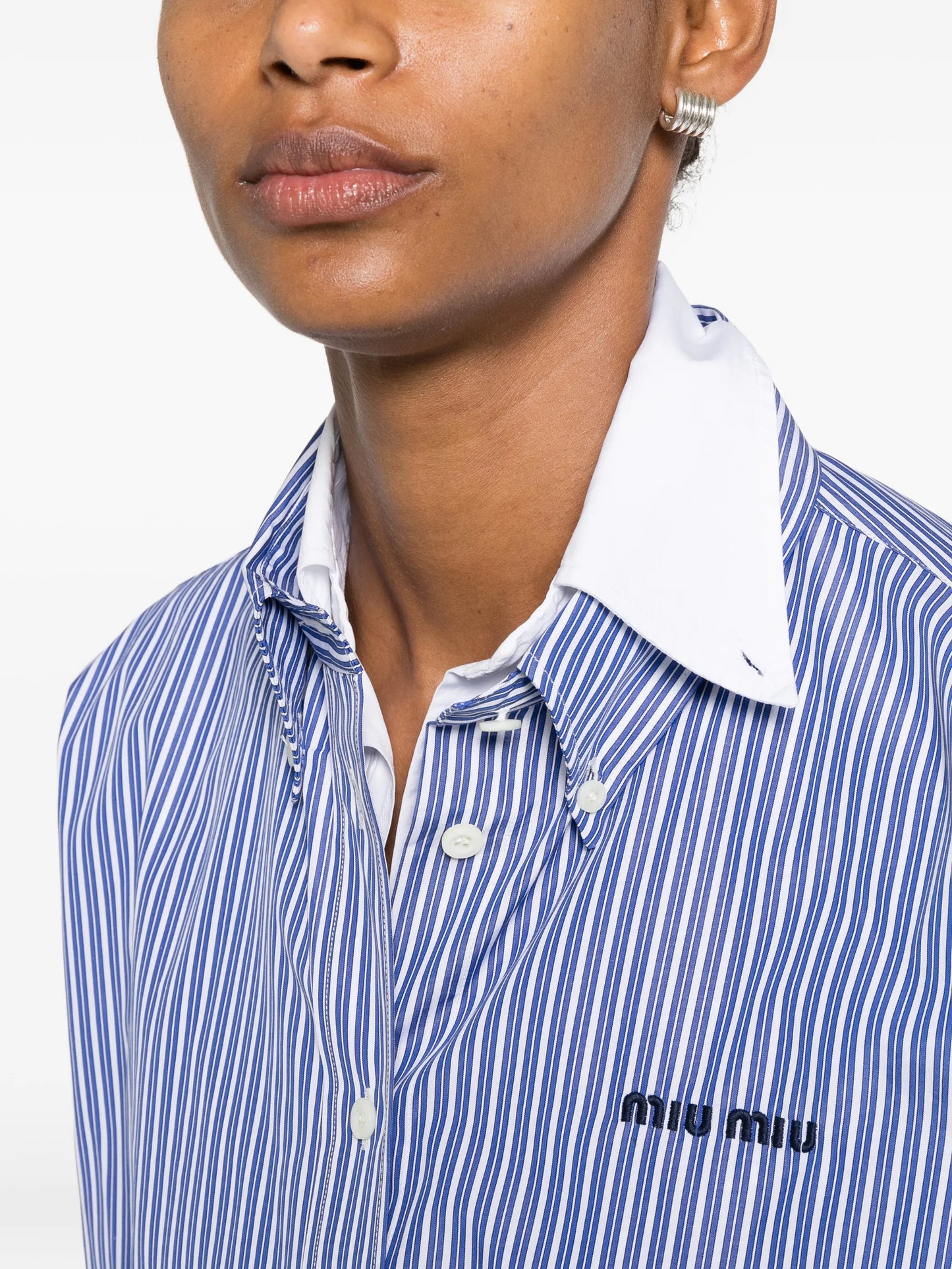 striped cropped shirt