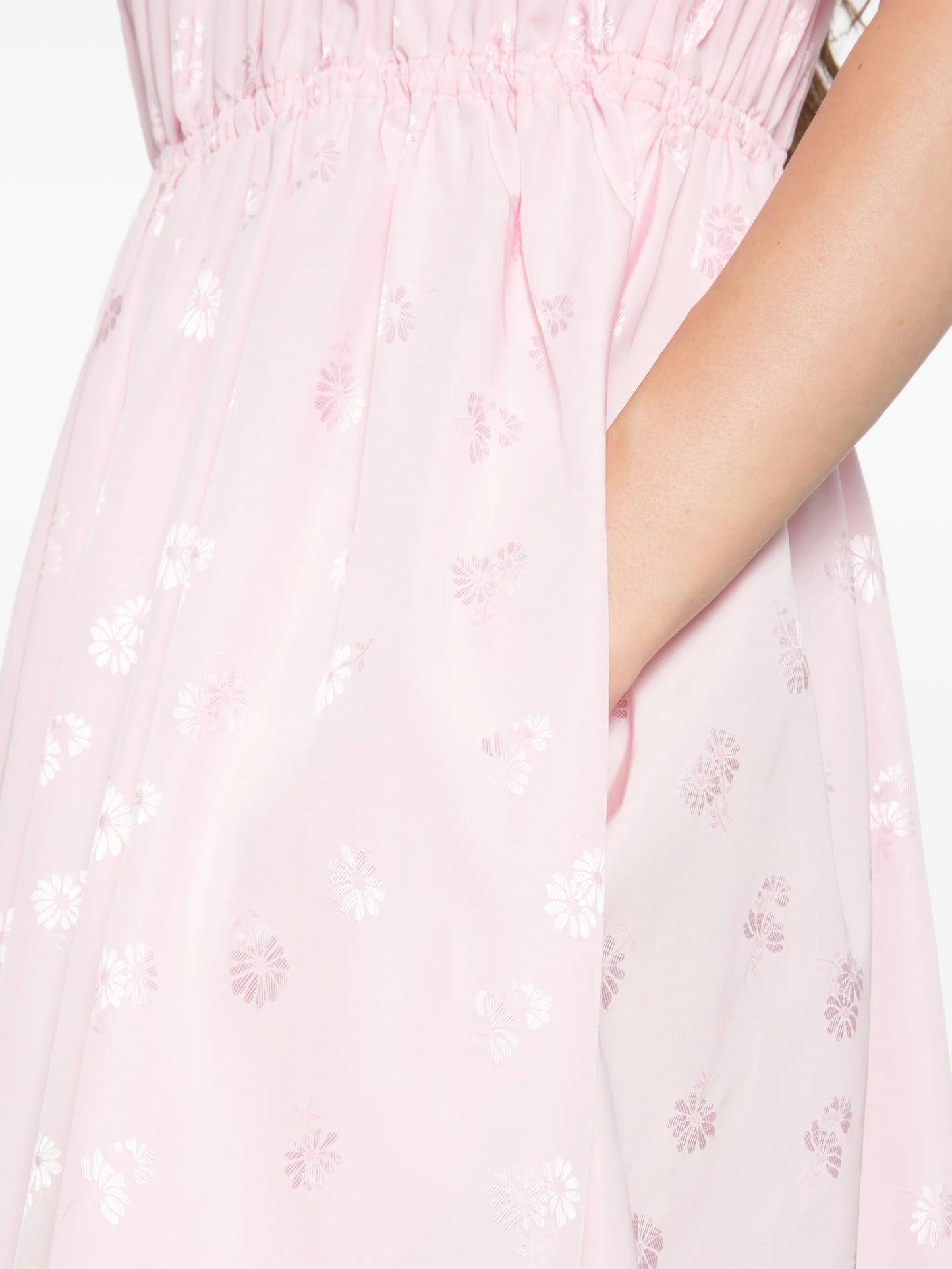 Christy floral-jacquard dress