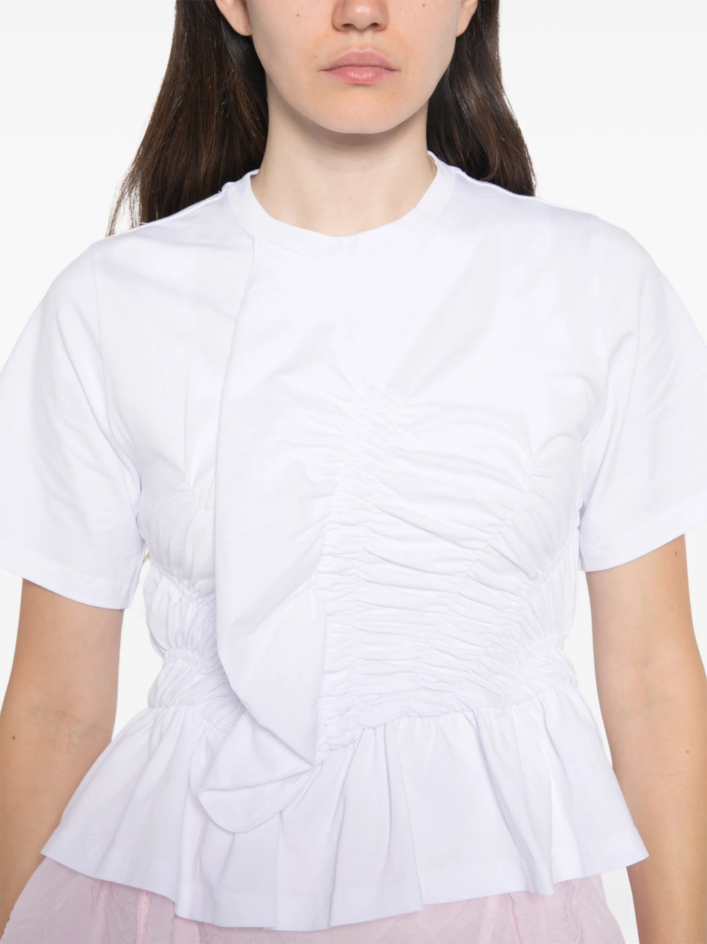 Ace ruched peplum T-shirt